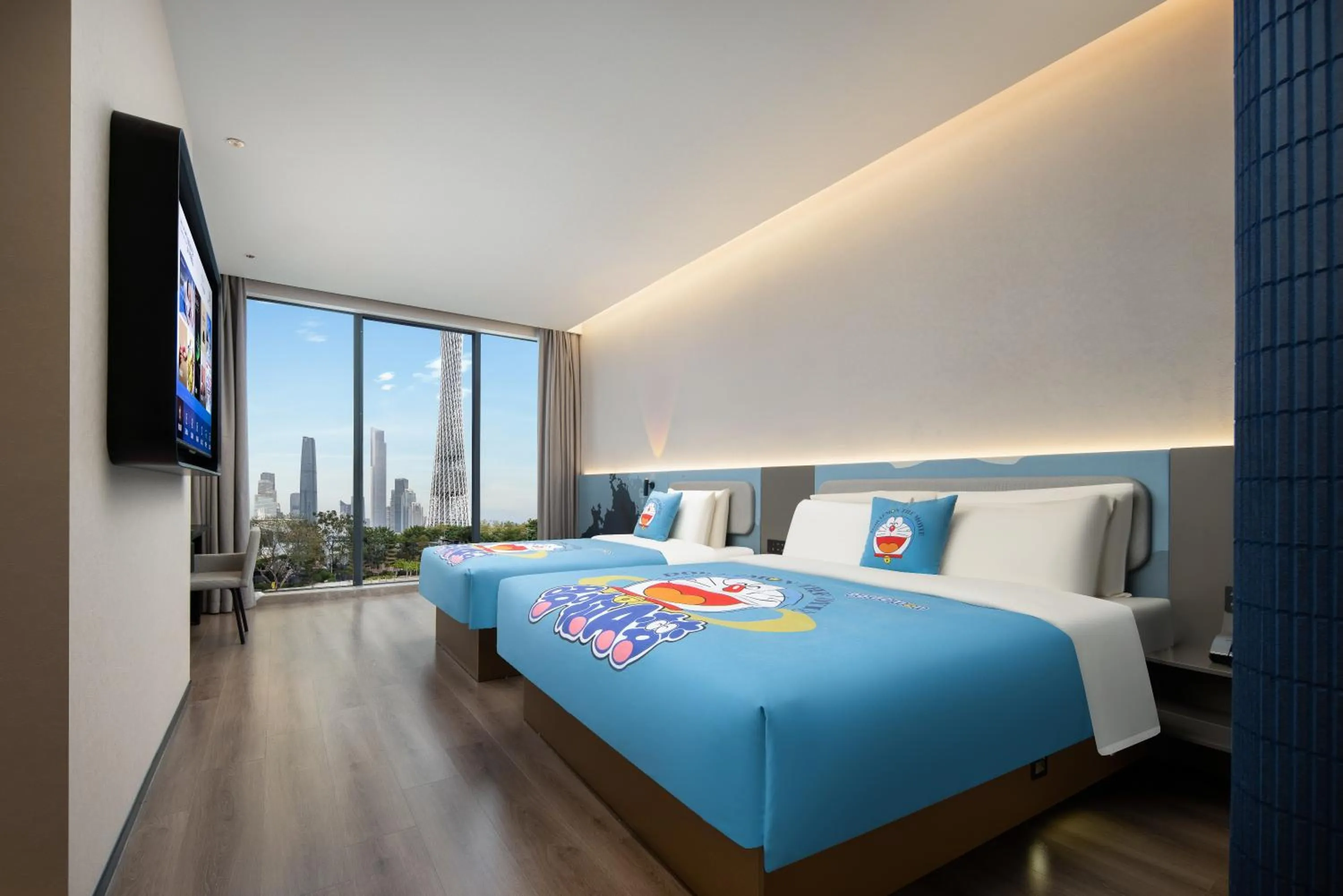 Bed in Atour Light Hotel Guangzhou Pazhou Exhibition Canton Tower Subway Station