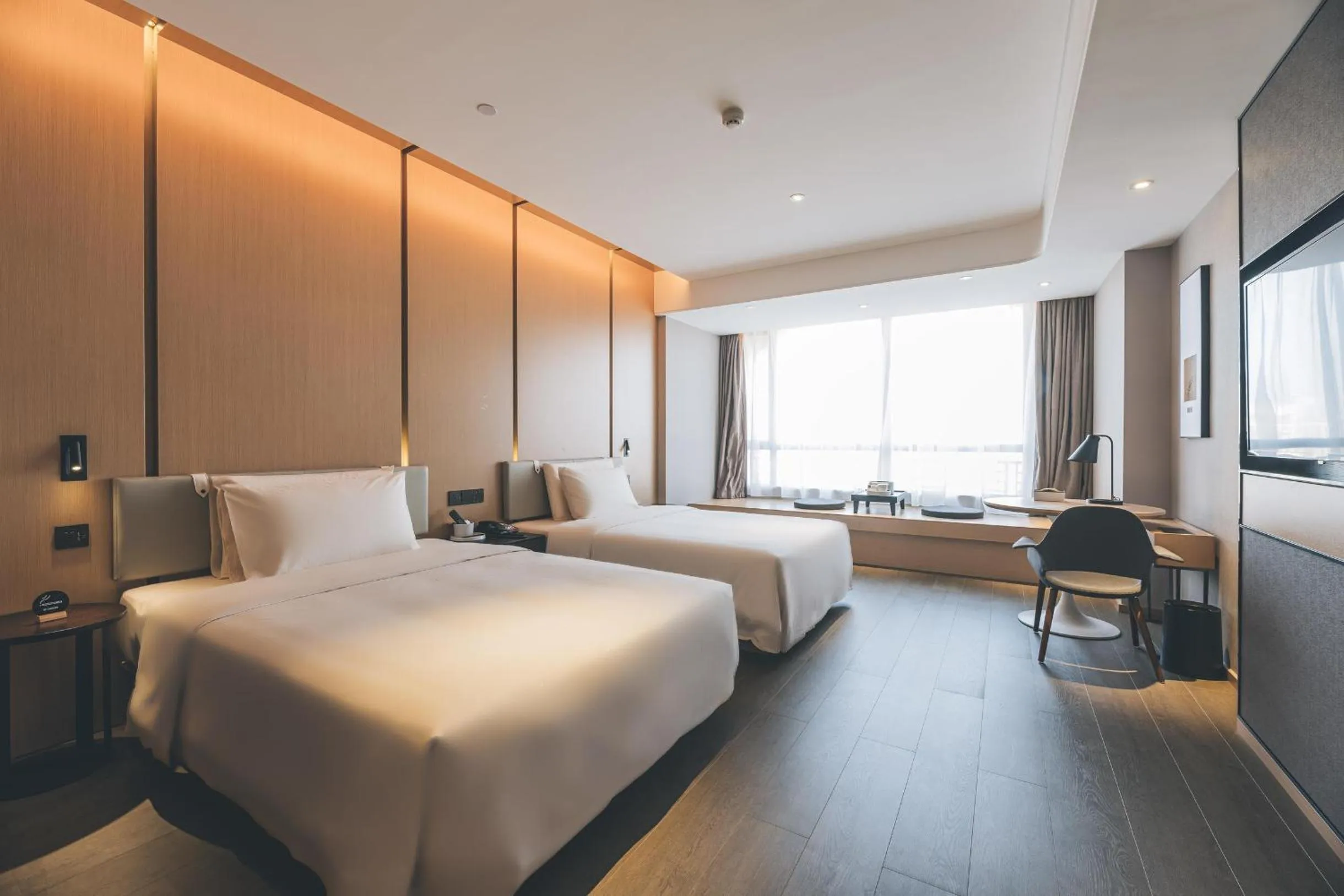 Bed in Atour Hotel Zhanjiang Renmin Avenue Dingsheng Plaza