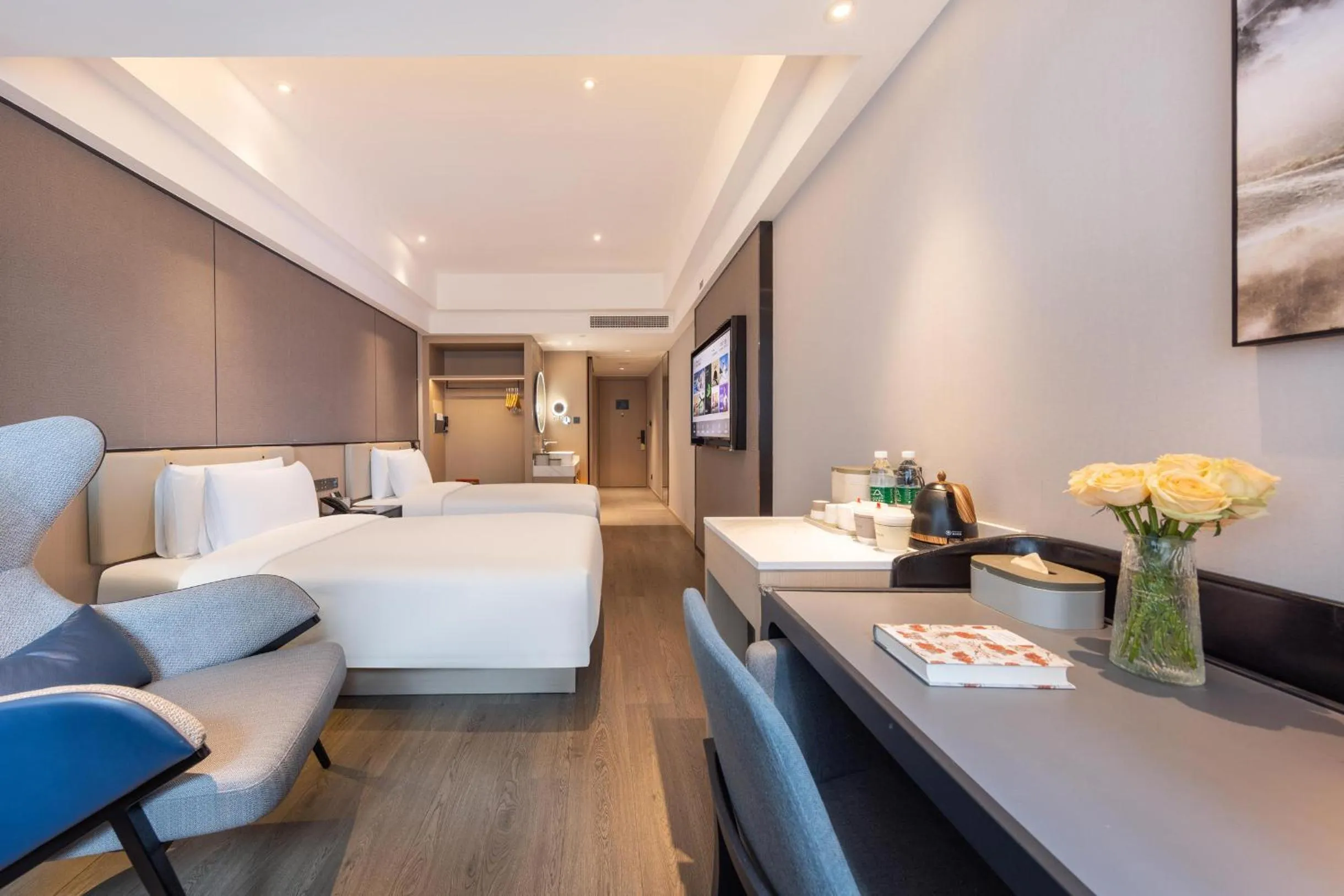 TV and multimedia, Bed in Atour Hotel Chongqing North Railway Station