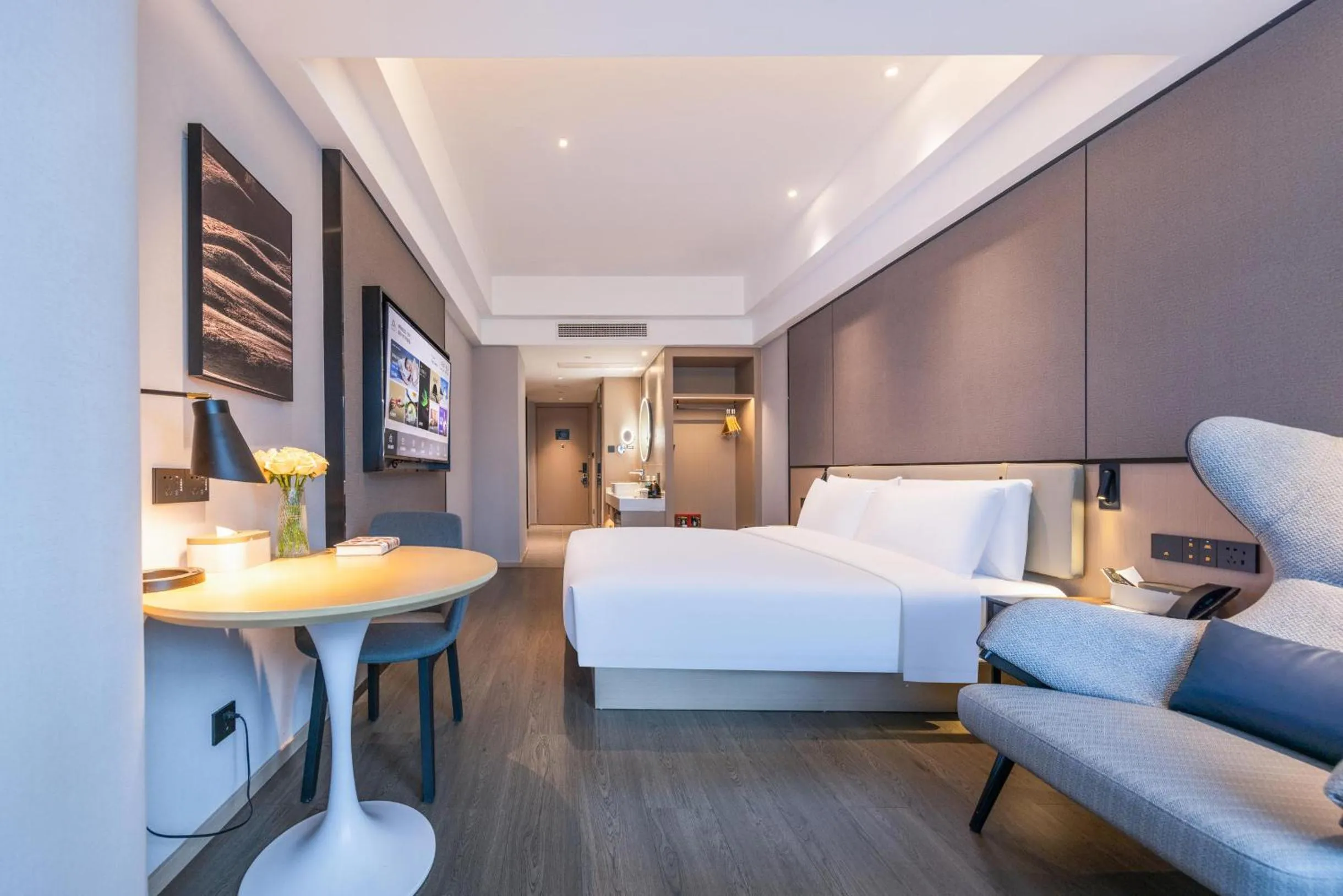 TV and multimedia, Bed in Atour Hotel Chongqing North Railway Station