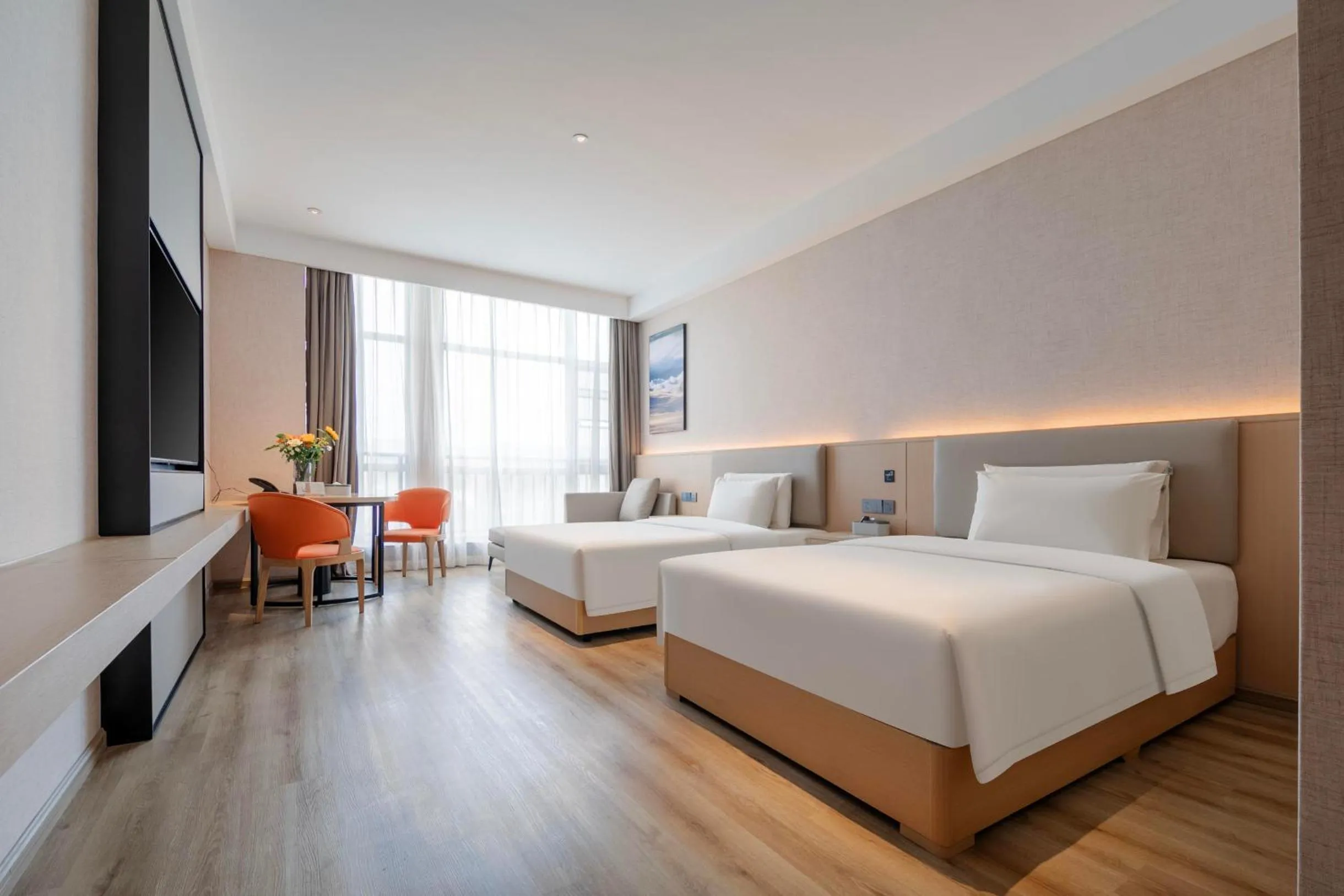 Bed in Atour X Hotel Chengdu Longquan Automobile City