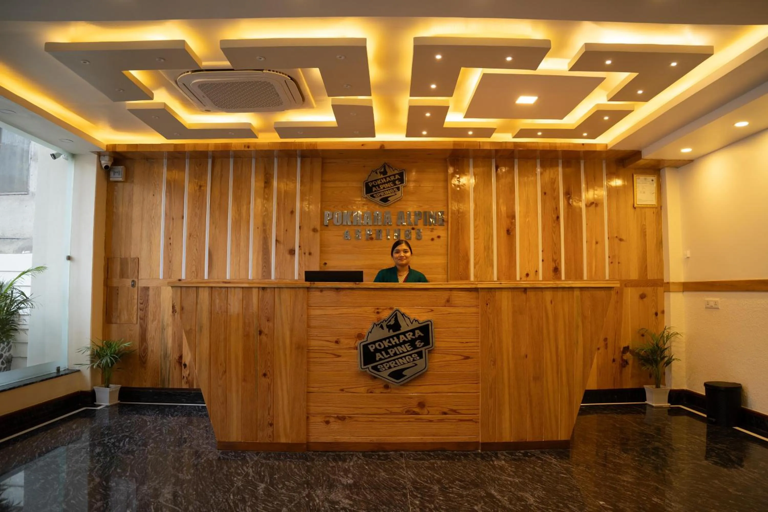 Lobby or reception in Pokhara Alpine and Springs