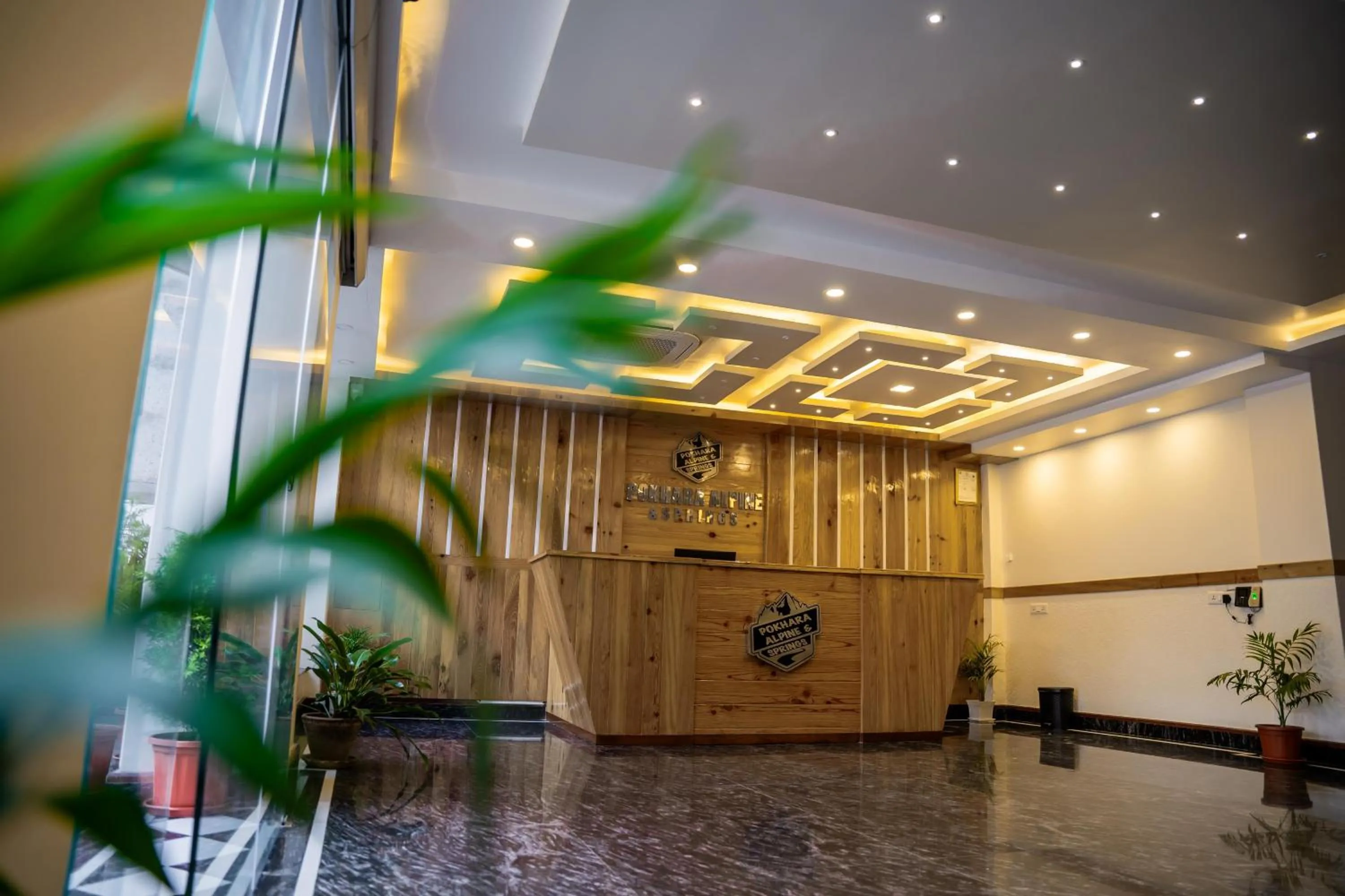Lobby or reception in Pokhara Alpine and Springs