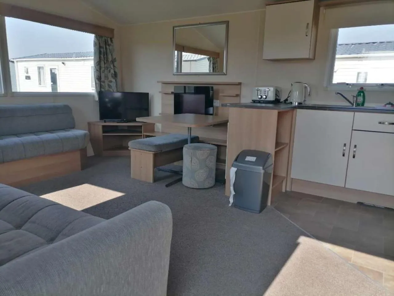 Living room in Camber Sands Holiday Park