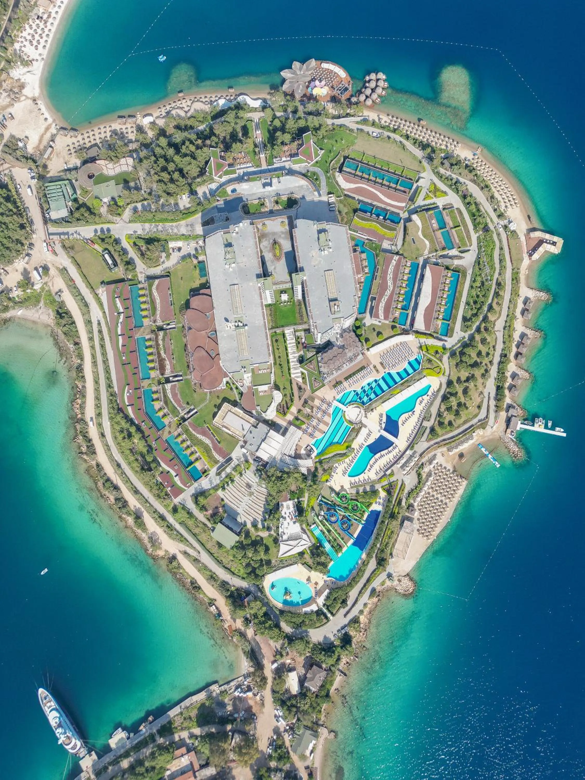 Bird's eye view in La Blanche Island Bodrum