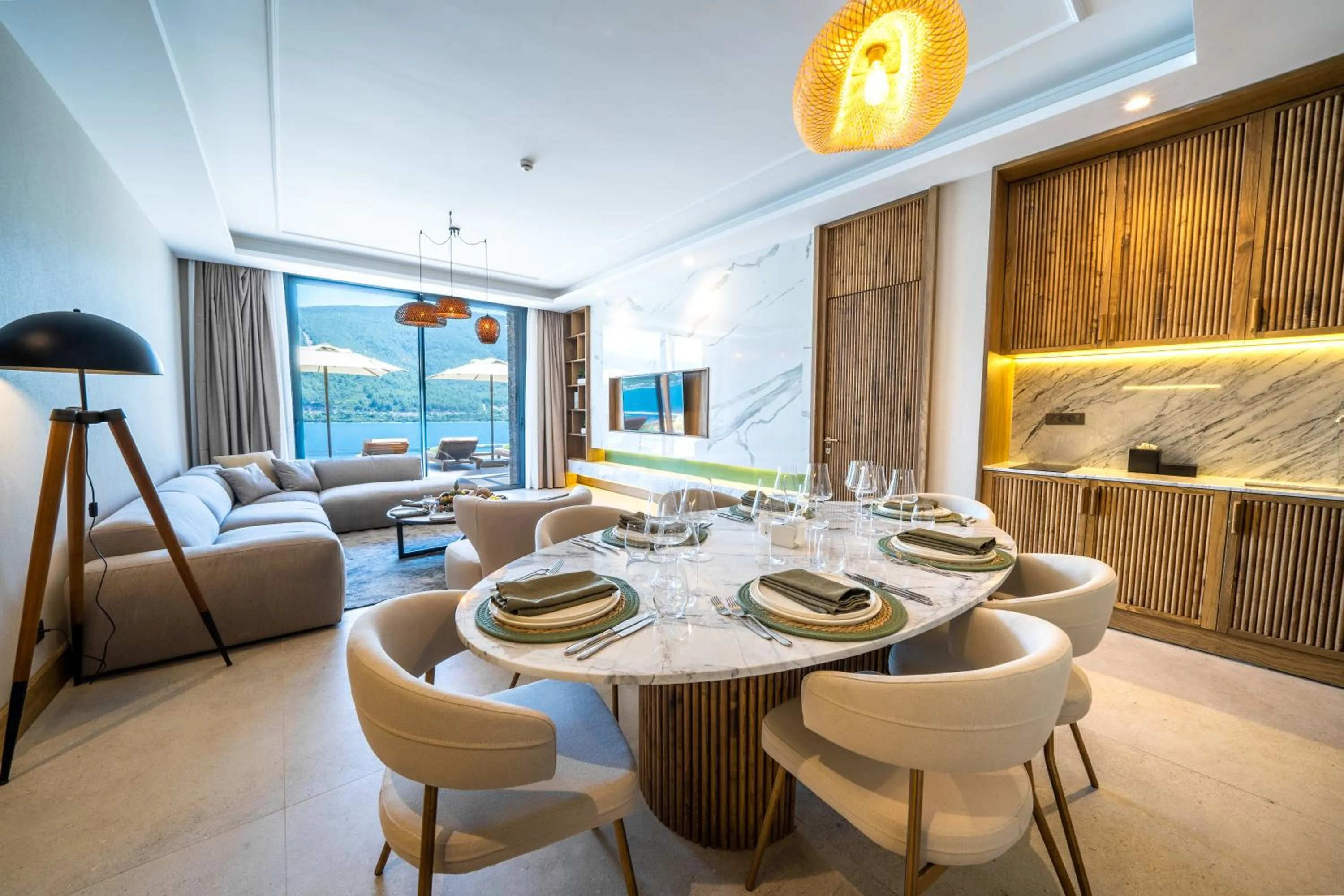 Living room in La Blanche Island Bodrum