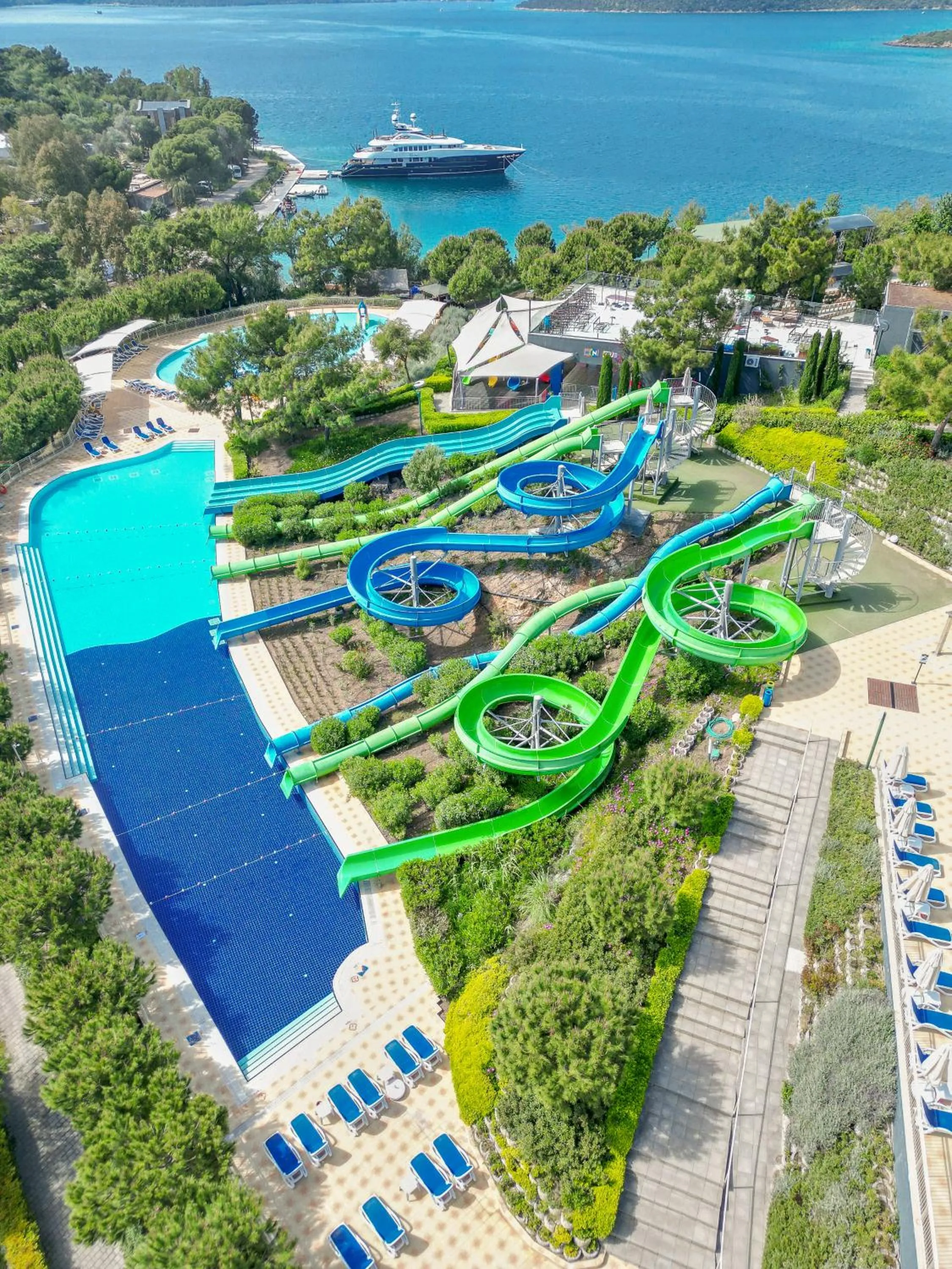 Pool view in La Blanche Island Bodrum