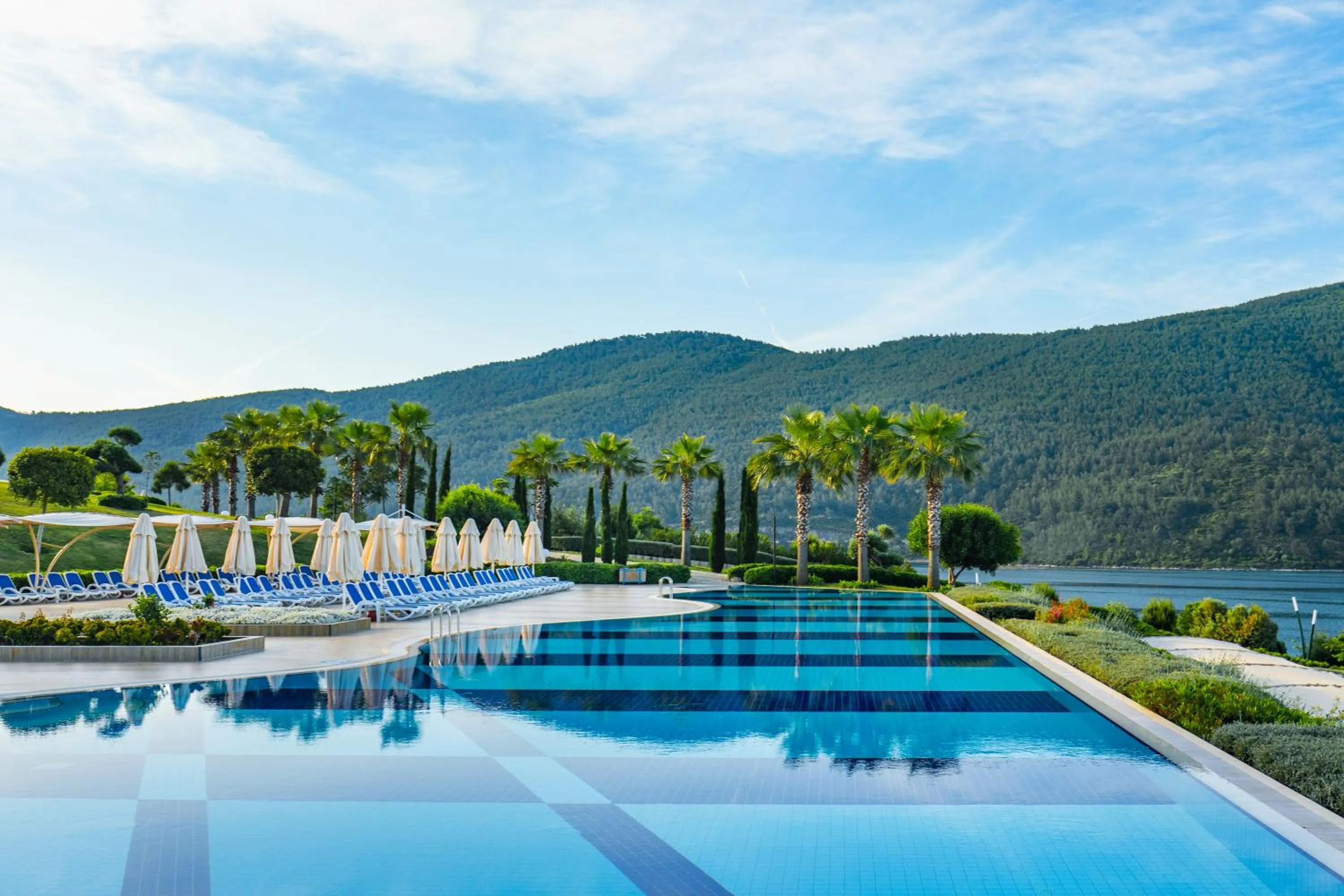 Swimming pool in La Blanche Island Bodrum