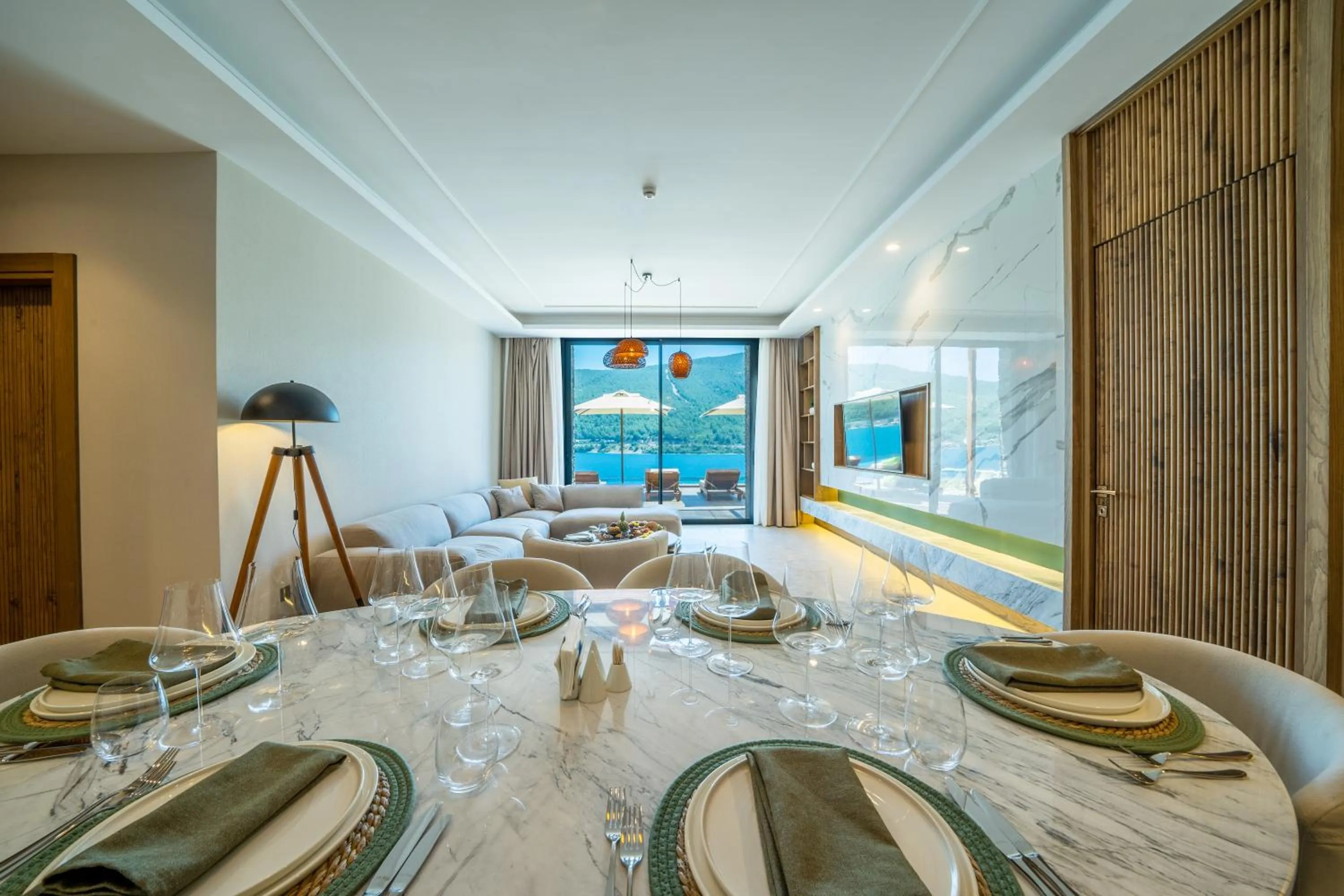 Living room in La Blanche Island Bodrum