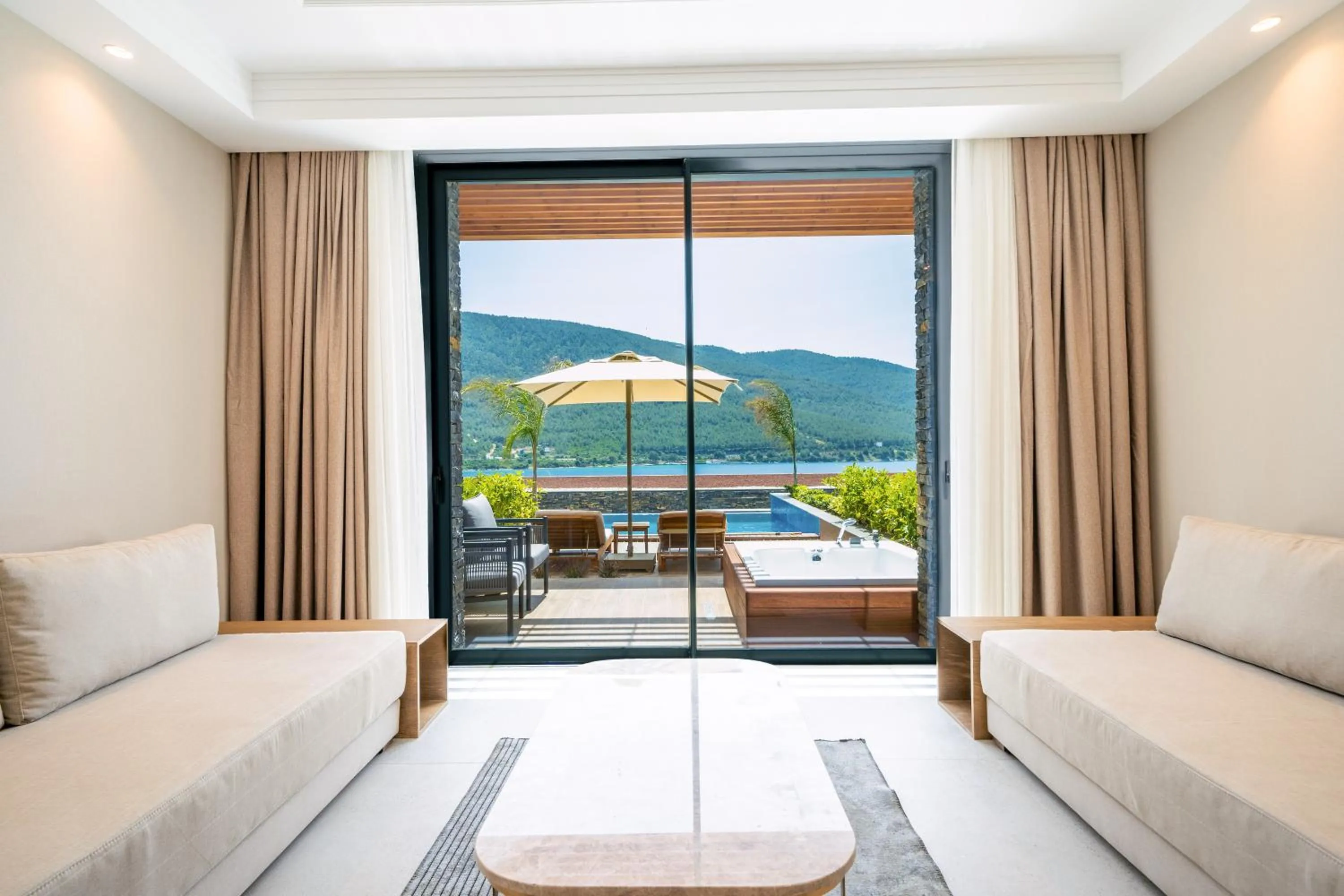 Patio, Bed in La Blanche Island Bodrum
