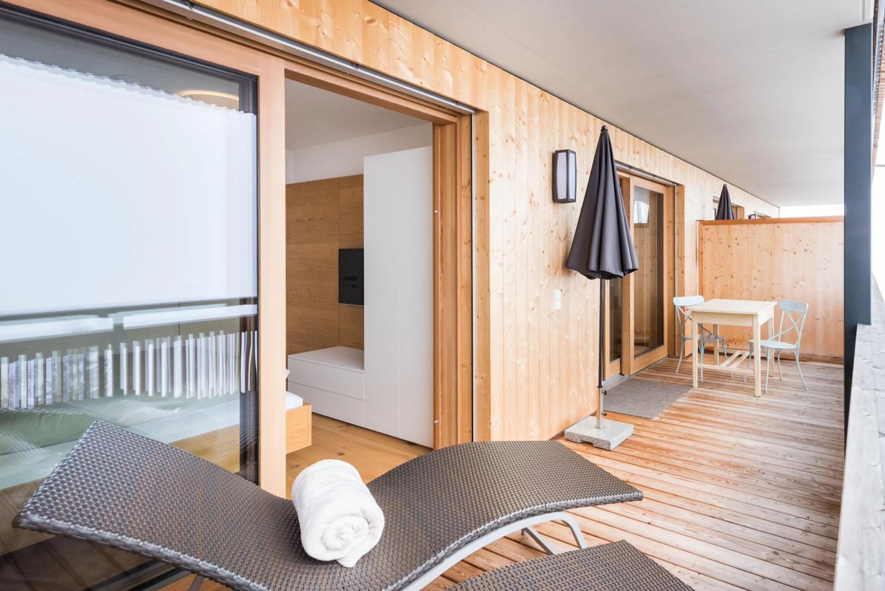 Balcony/Terrace, Bed in Damüls Appartements