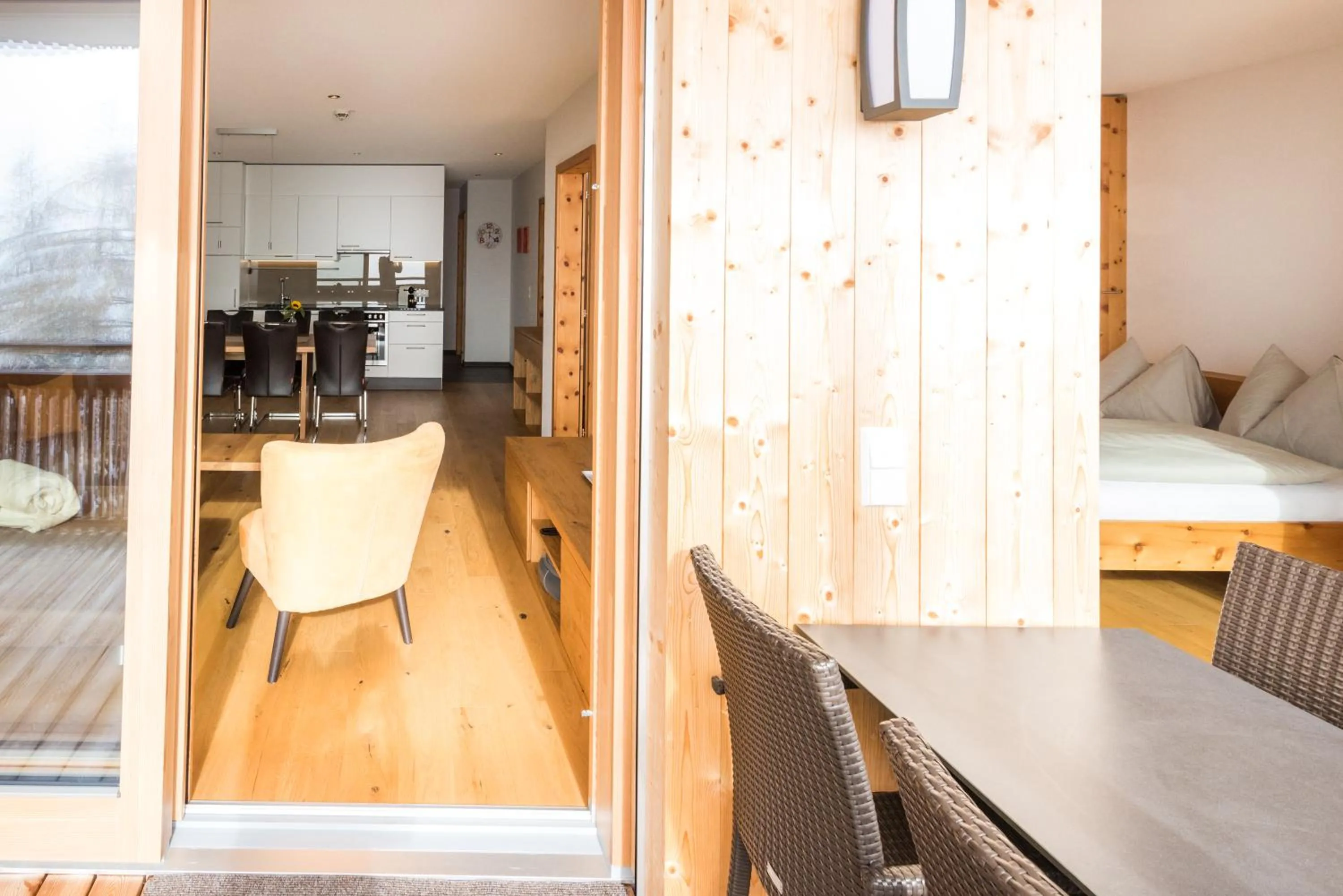 Balcony/Terrace, Bed in Damüls Appartements