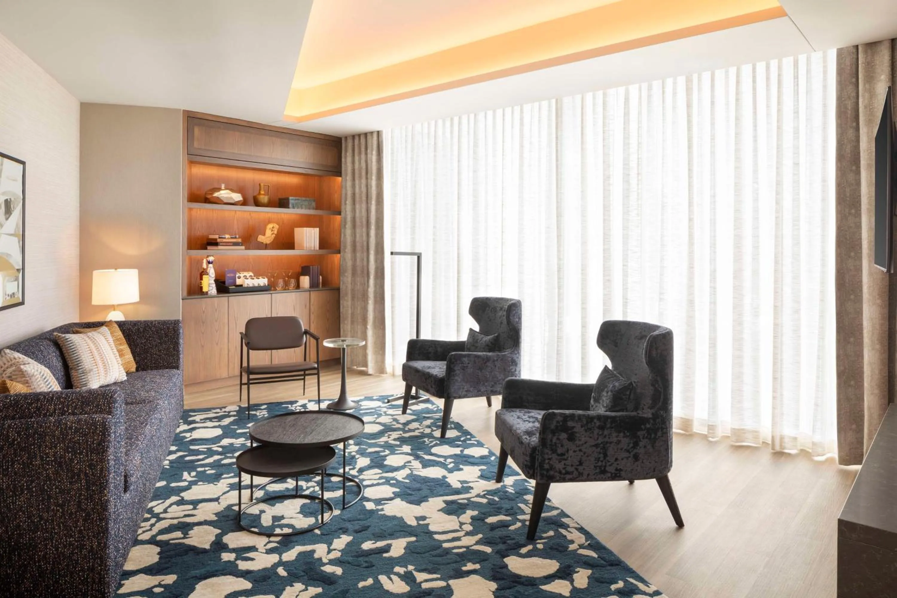 Living room in Caesars Republic Scottsdale, a Hilton Hotel