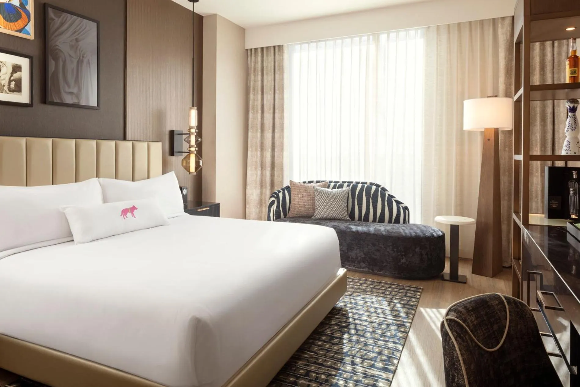 Bed in Caesars Republic Scottsdale, a Hilton Hotel