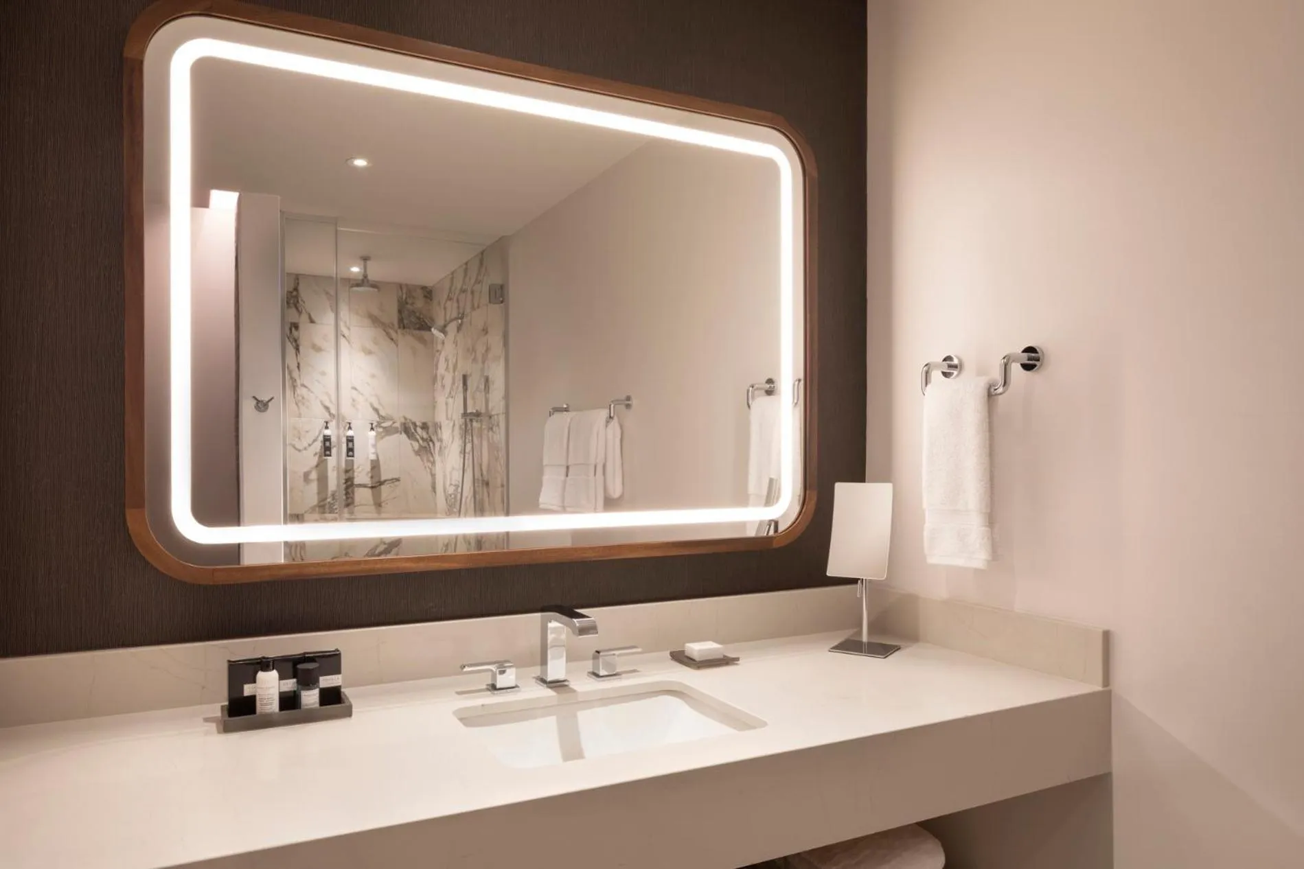 Bathroom in Caesars Republic Scottsdale, a Hilton Hotel