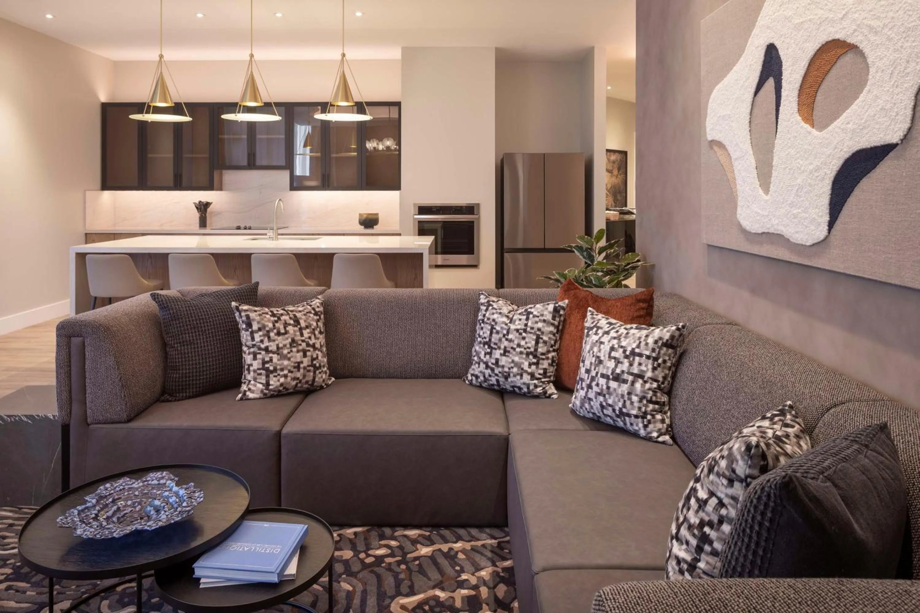 Living room in Caesars Republic Scottsdale, a Hilton Hotel