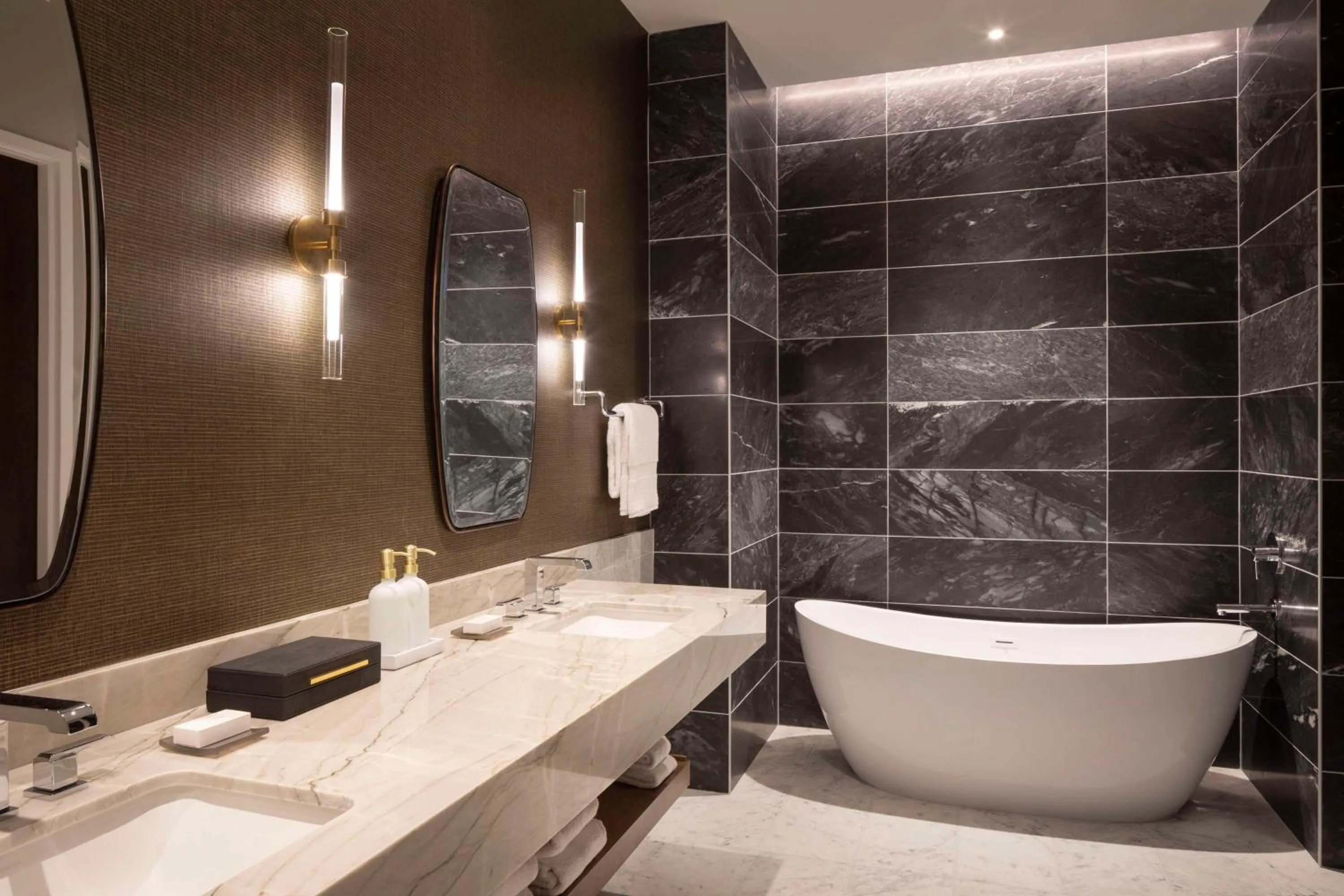 Bathroom in Caesars Republic Scottsdale, a Hilton Hotel