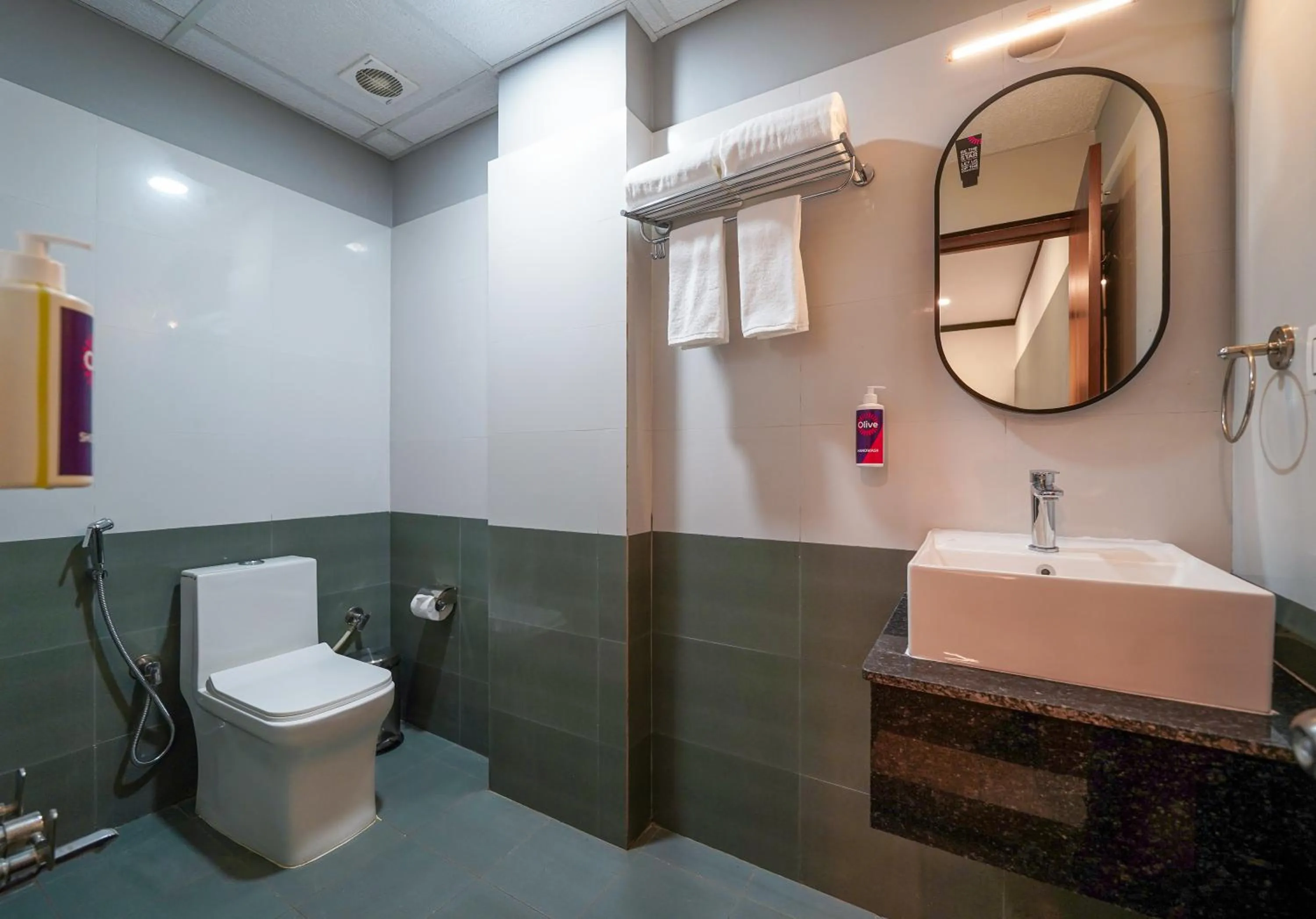 Toilet in Olive Hotel Hosa Road Metro by Embassy Group