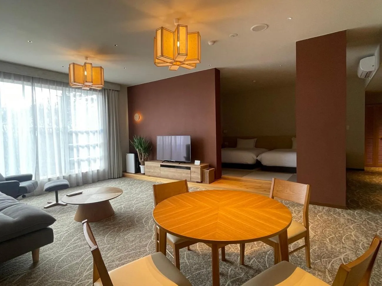 Living room, Bed in Resort Hotel RAKI House Nasu