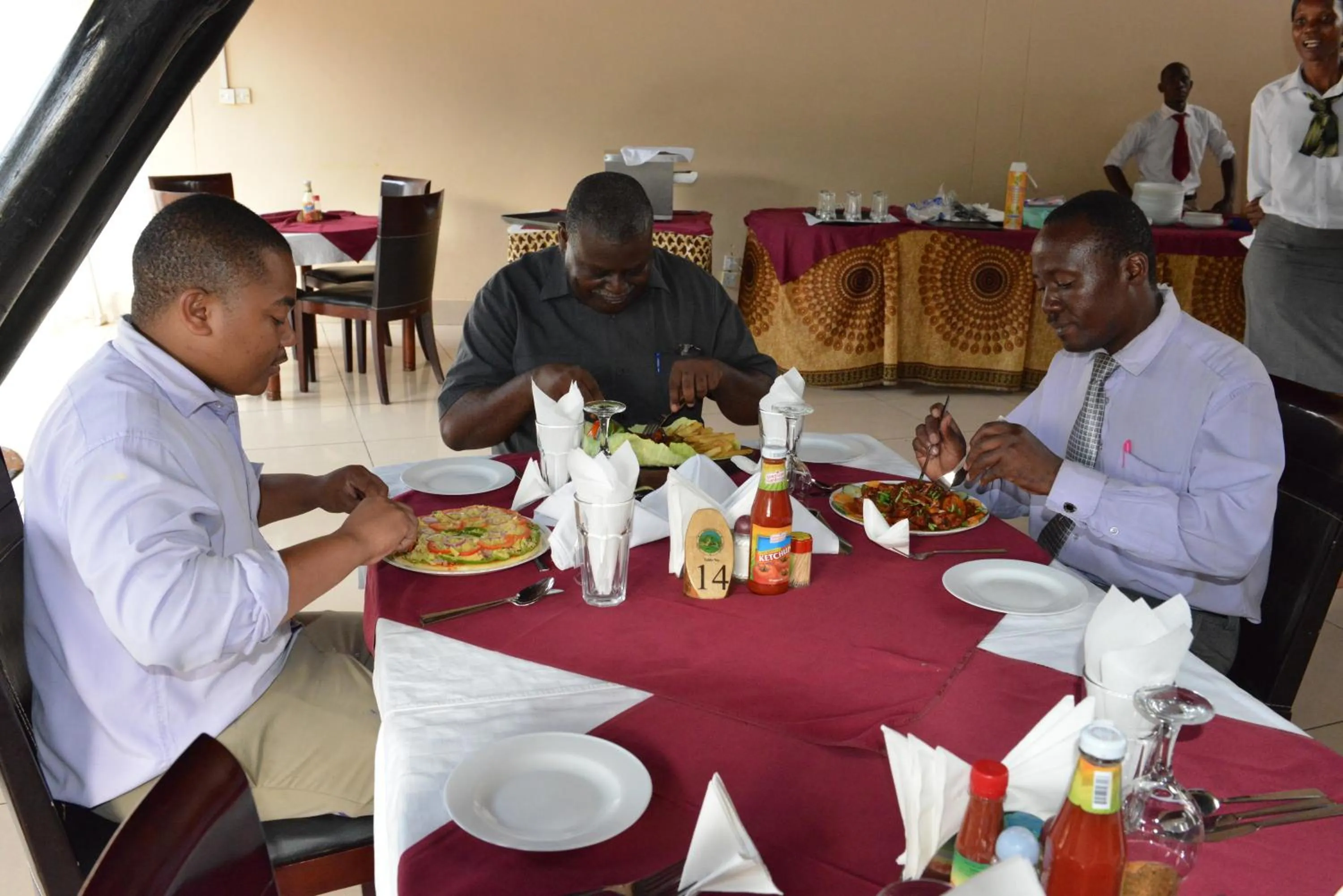group of guests in Morogoro Hotel