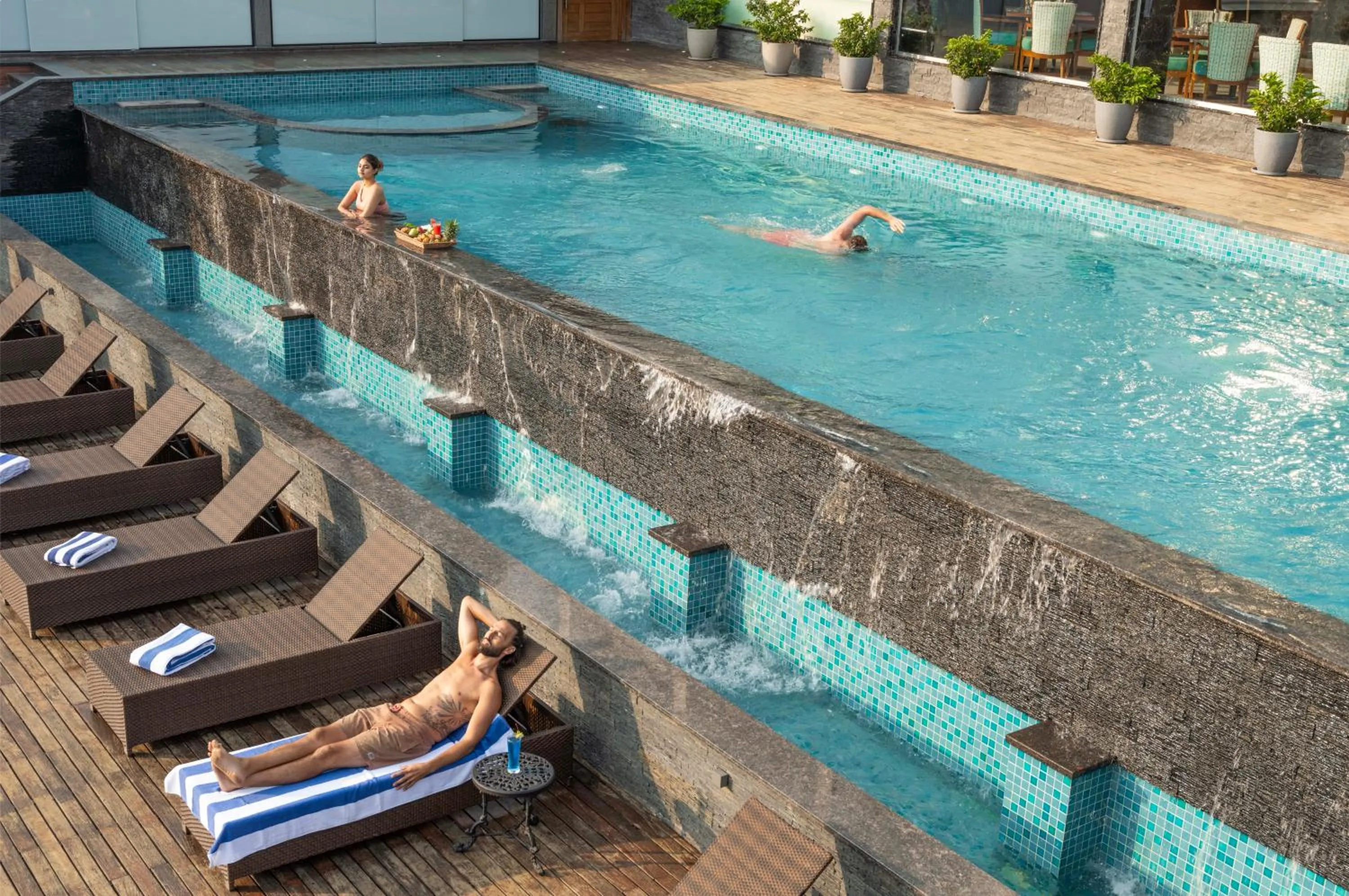 Swimming pool in The Grand Cliff Resort Munnar