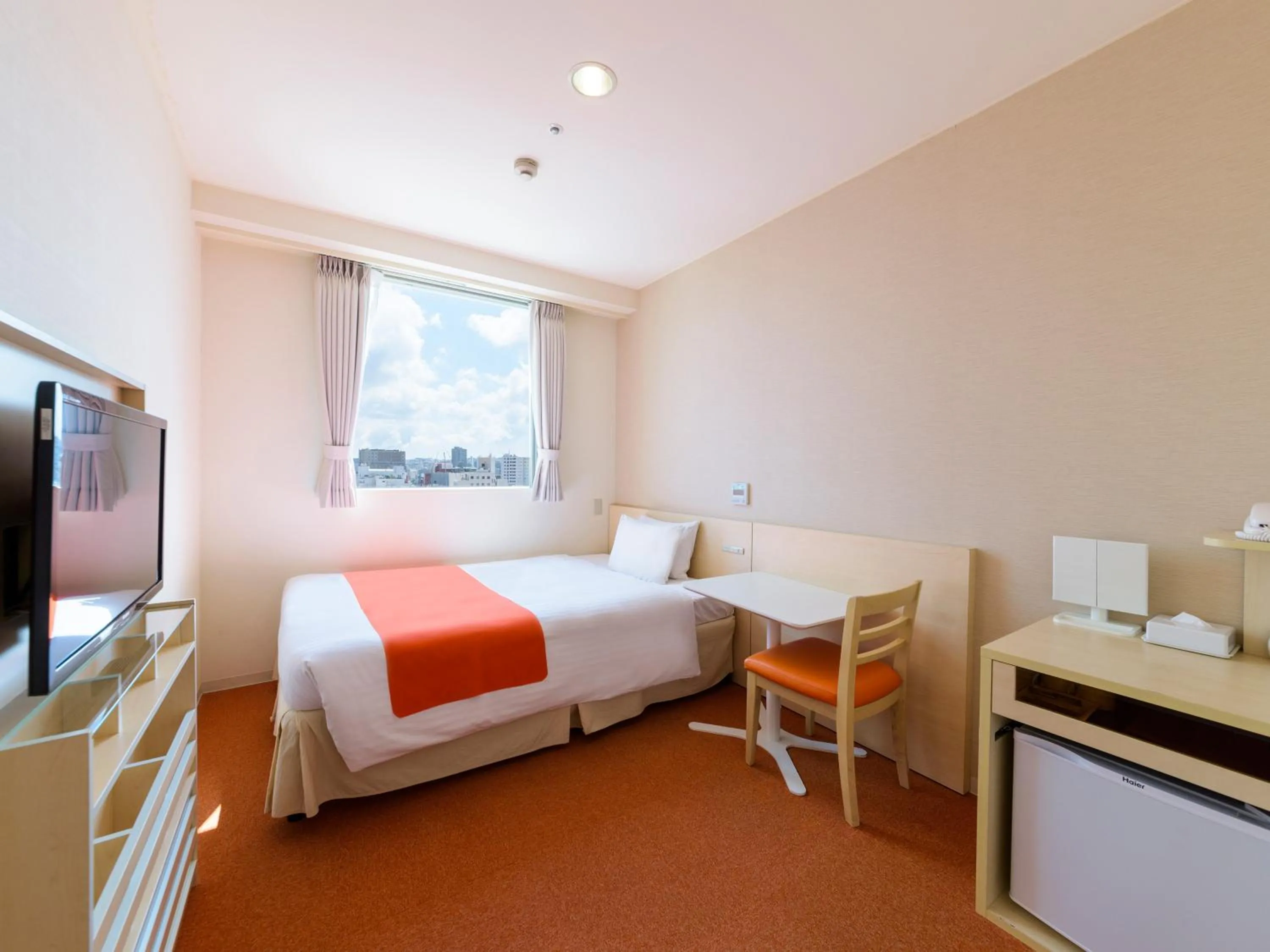 Photo of the whole room, Bed in Hotel Abest Naha Kokusai Street