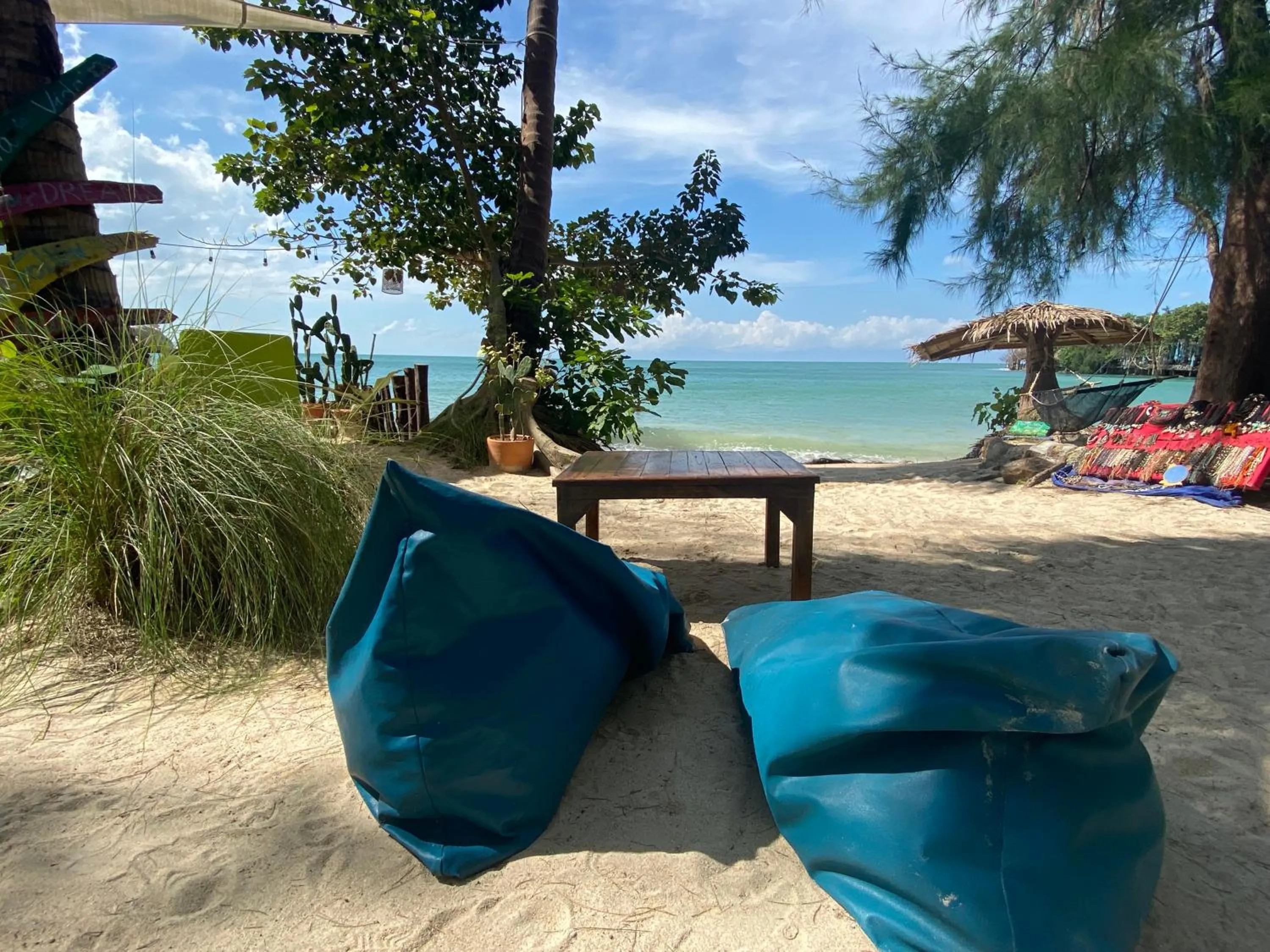 Seating area in Secret Beach Bungalows