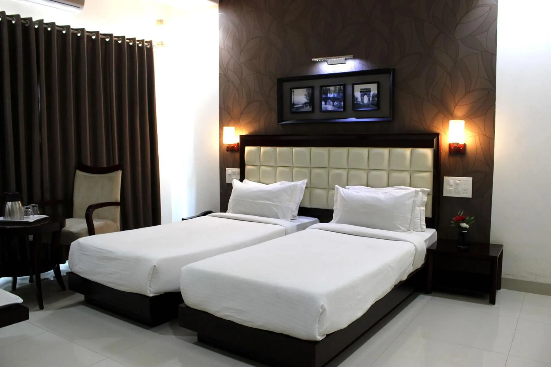 Bed in Krishna Inn