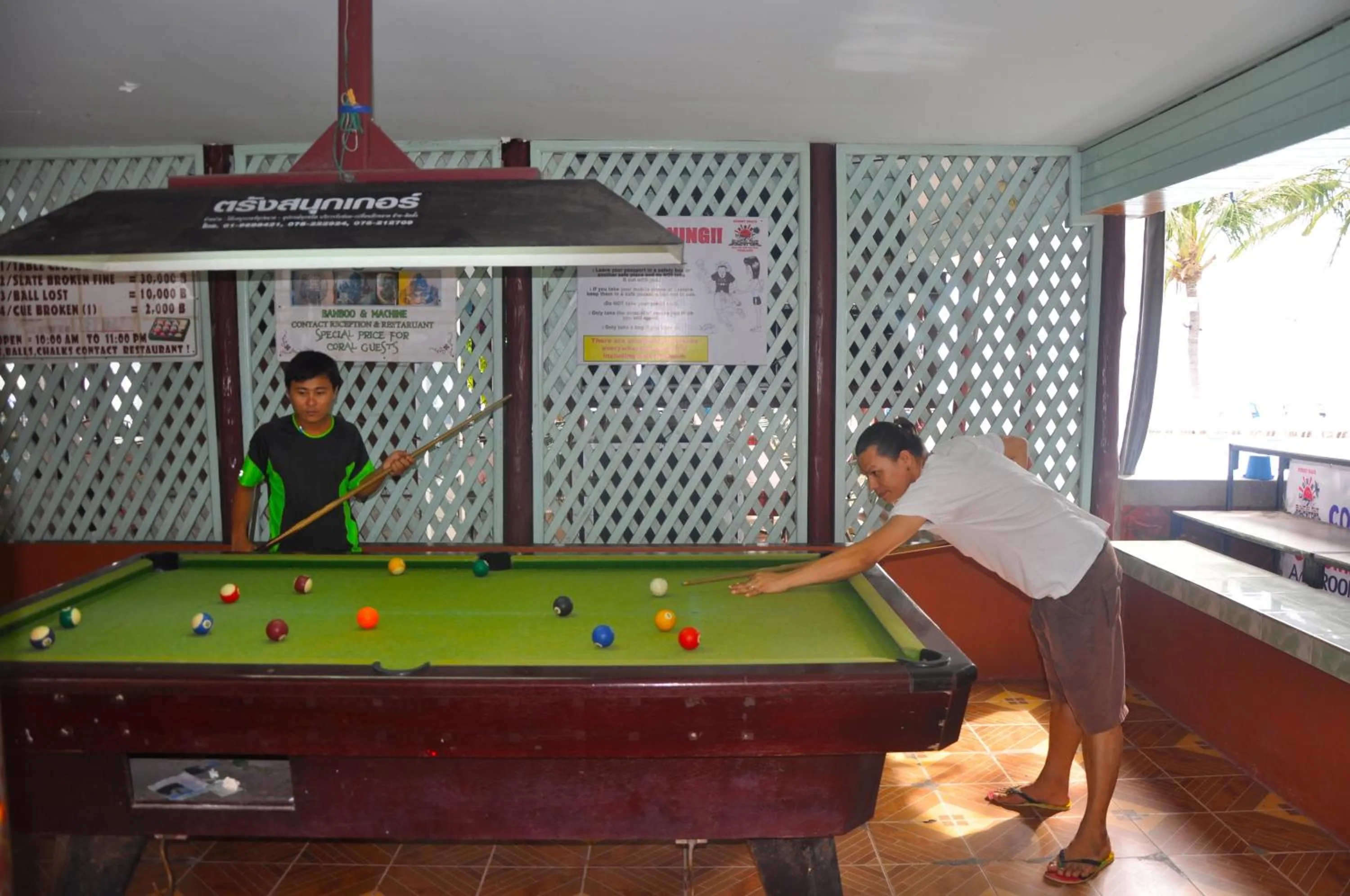 Billiard in Coral Bungalows