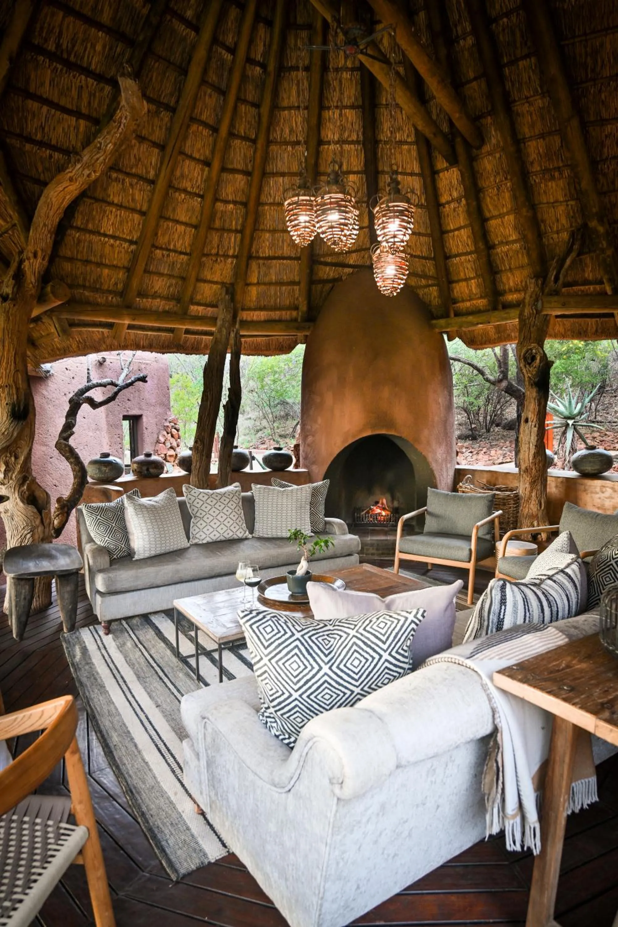 Communal lounge/ TV room in Madikwe Safari Lodge