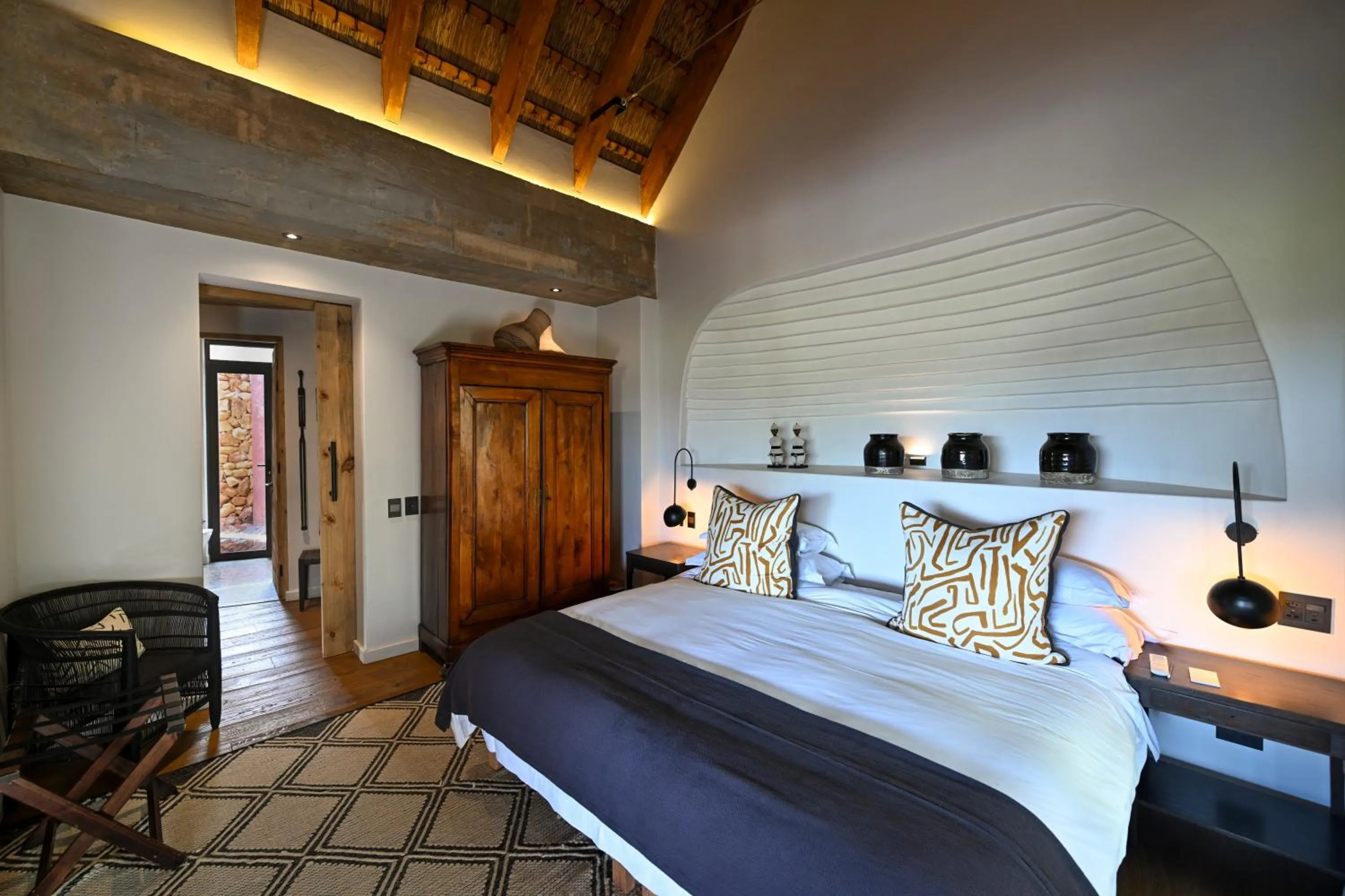Bed in Madikwe Safari Lodge