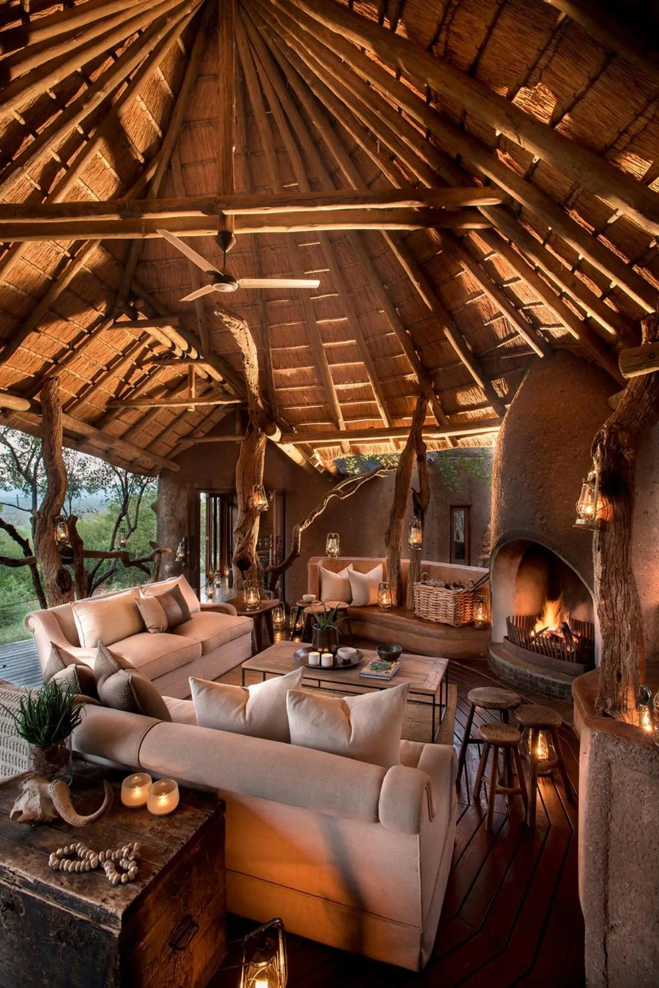 Seating area in Madikwe Safari Lodge
