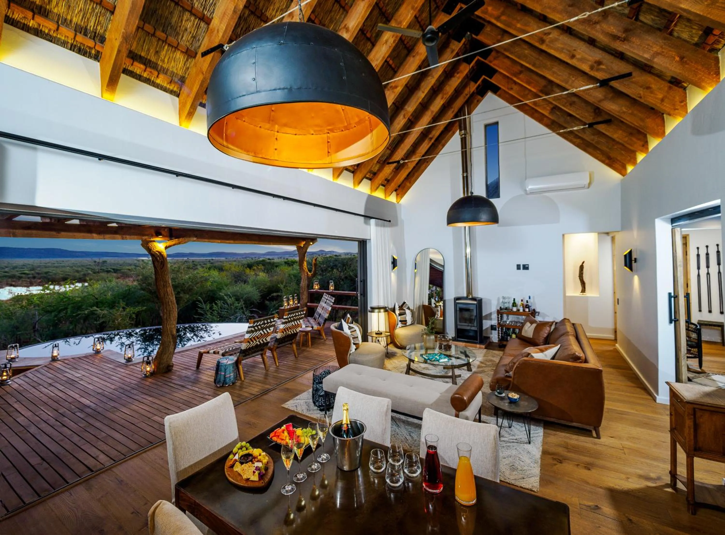 Living room in Madikwe Safari Lodge