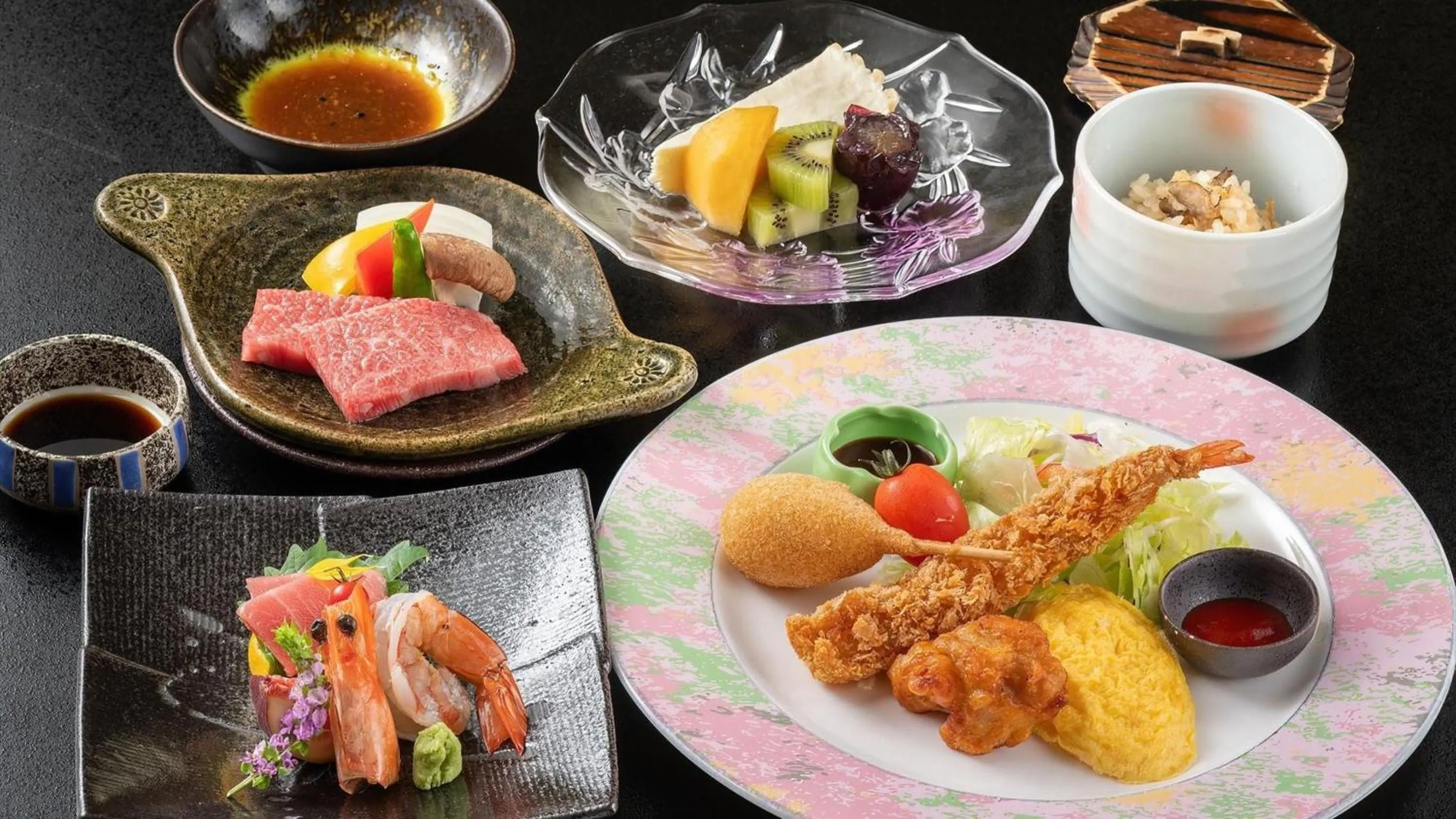 Food and drinks in Kashintei Shirahama