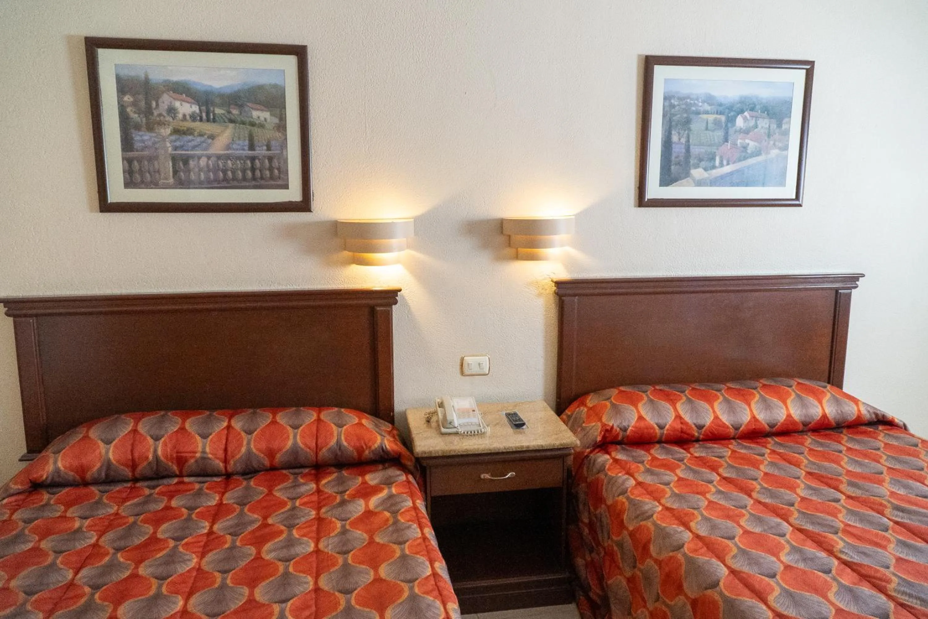 Bed in Hotel San Angel