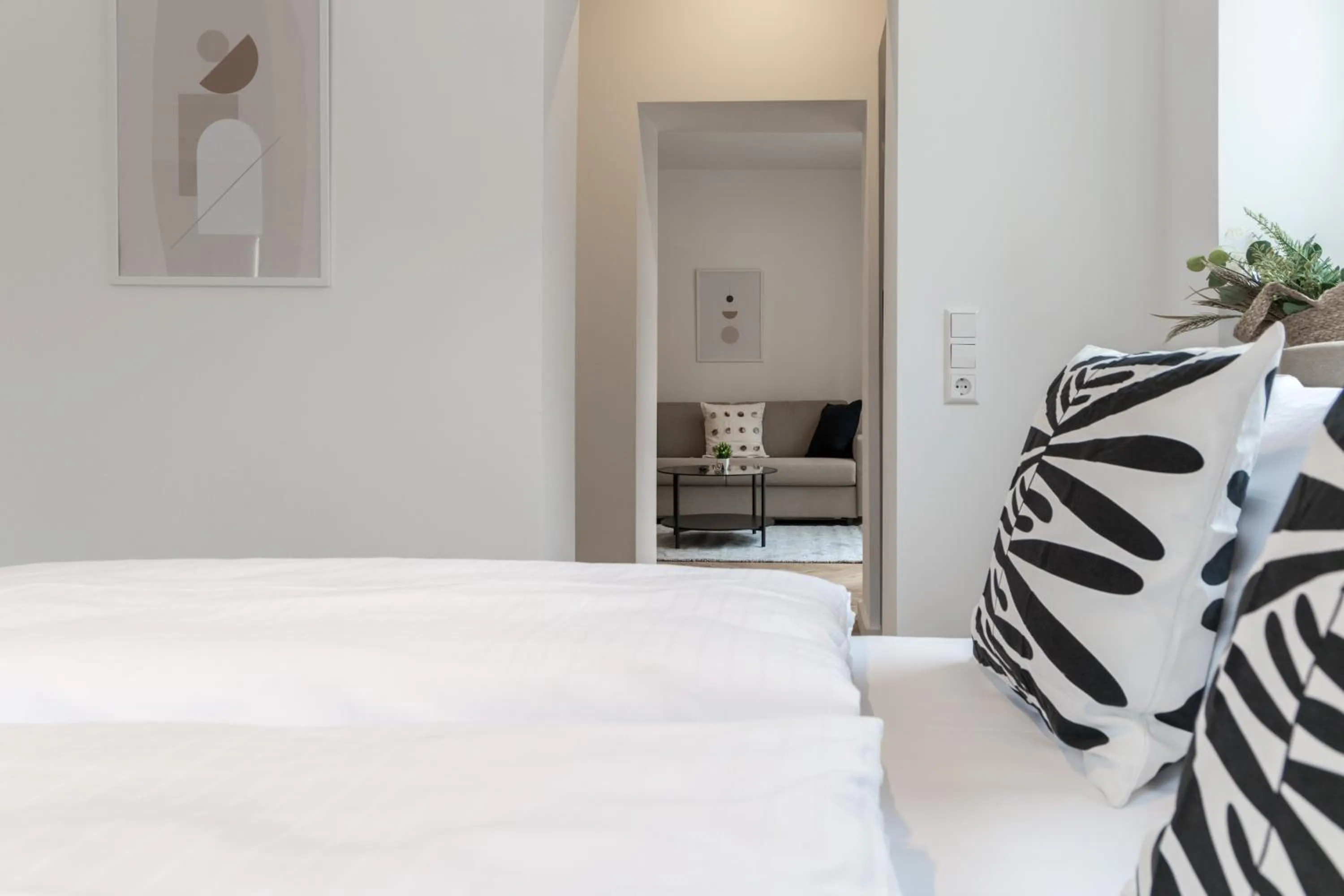 Bed in living TIMELESS - Adler Apartments Sasbachwalden