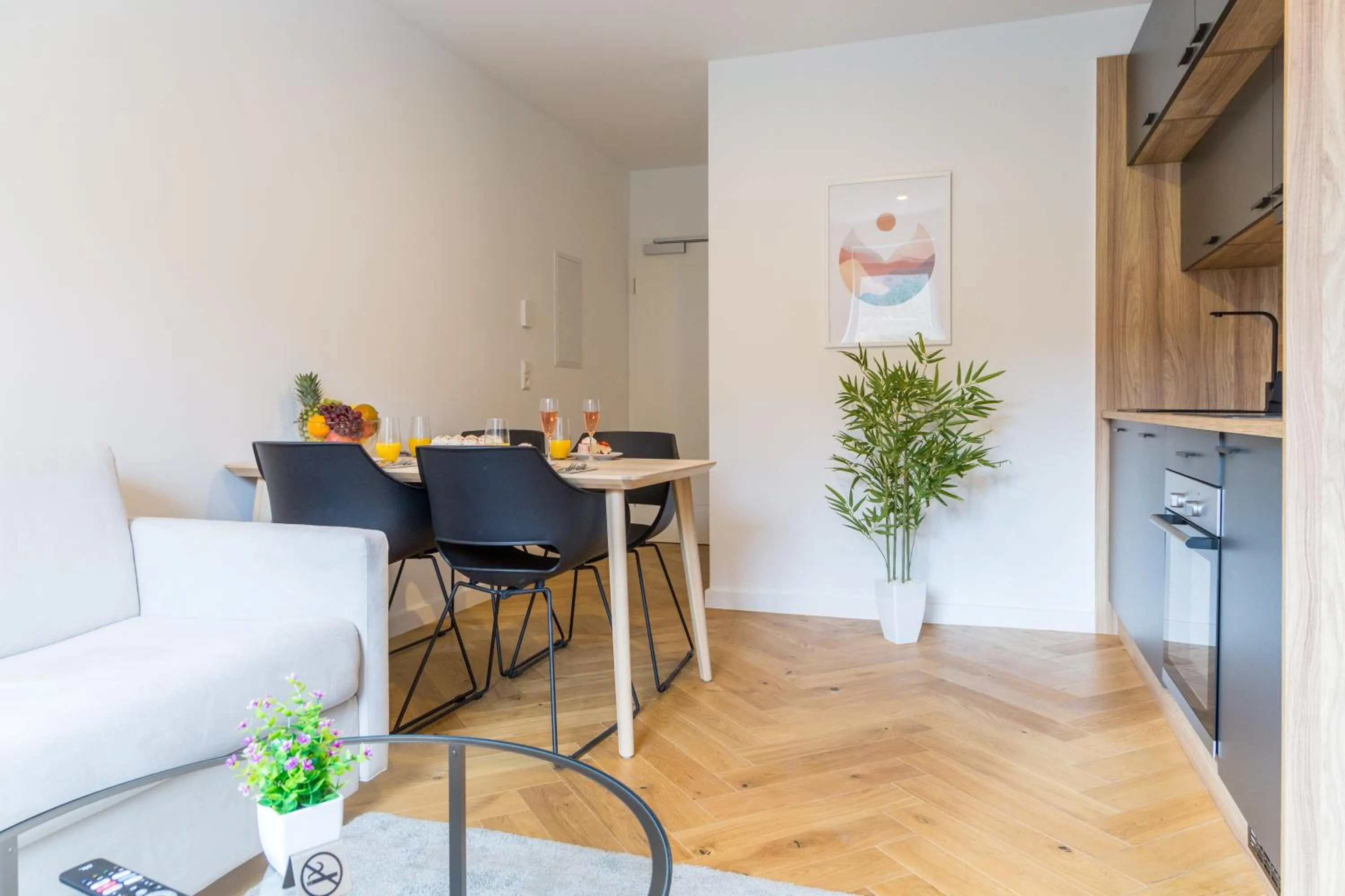 Kitchen or kitchenette in living TIMELESS - Adler Apartments Sasbachwalden