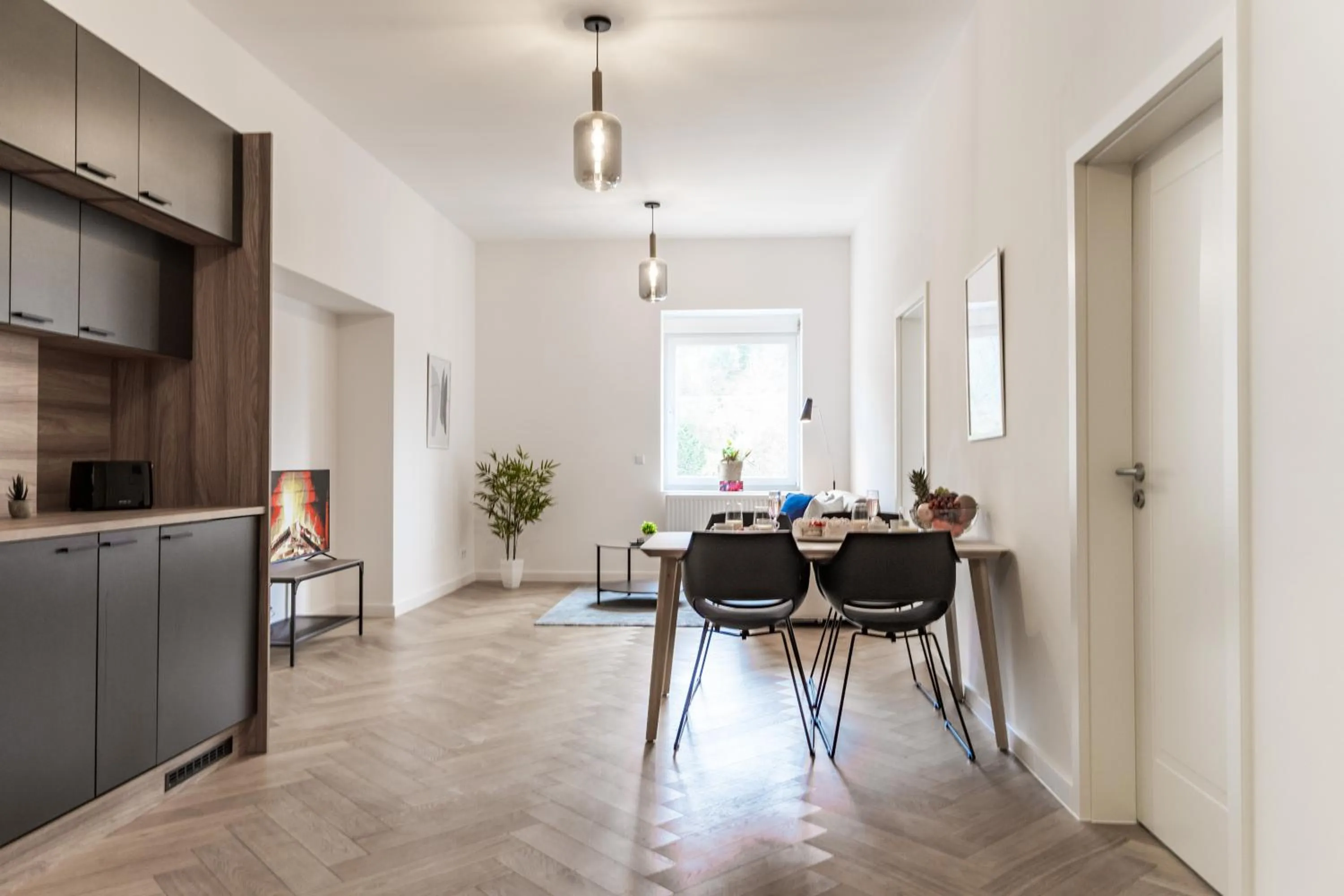 Kitchen or kitchenette in living TIMELESS - Adler Apartments Sasbachwalden