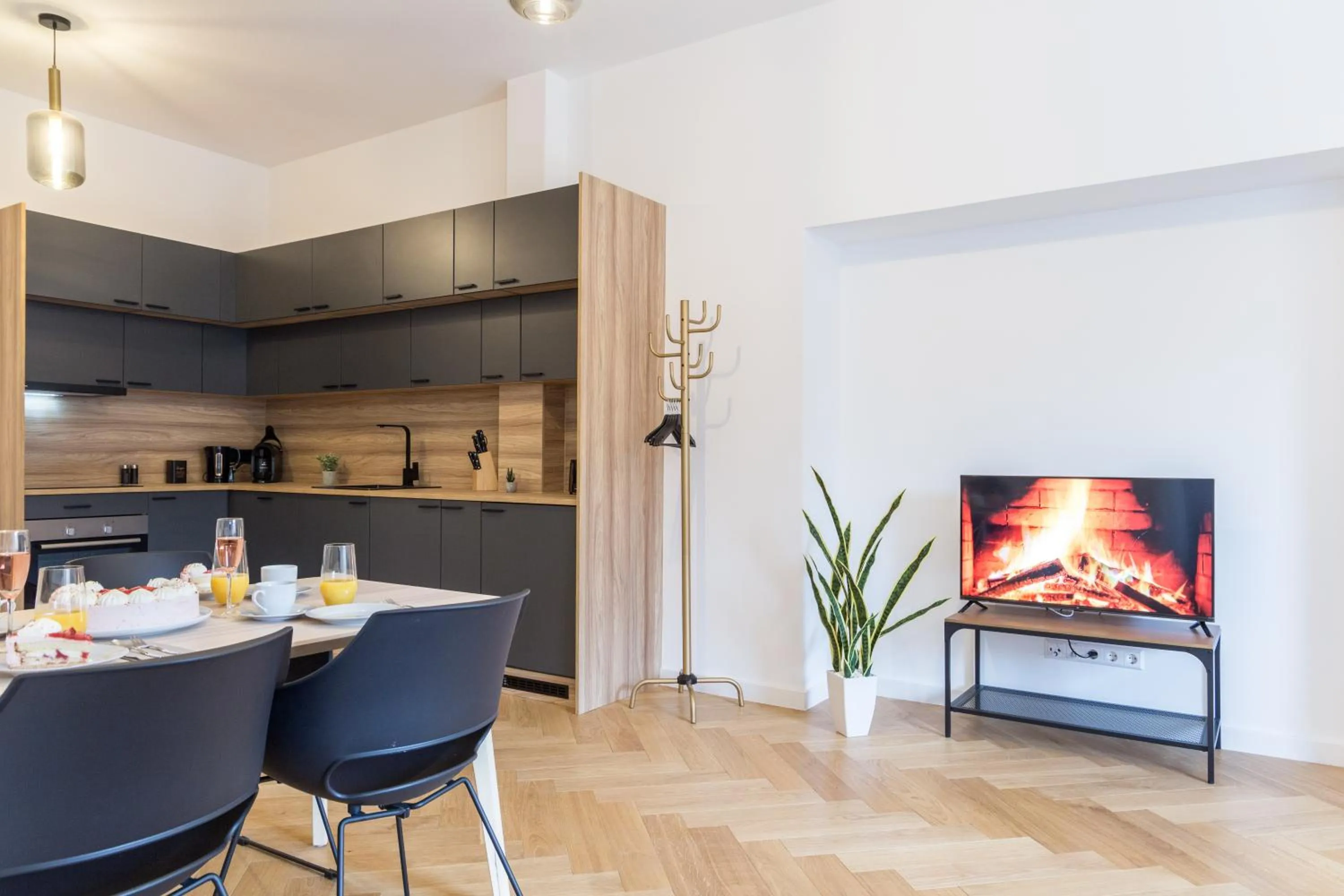 Kitchen or kitchenette in living TIMELESS - Adler Apartments Sasbachwalden