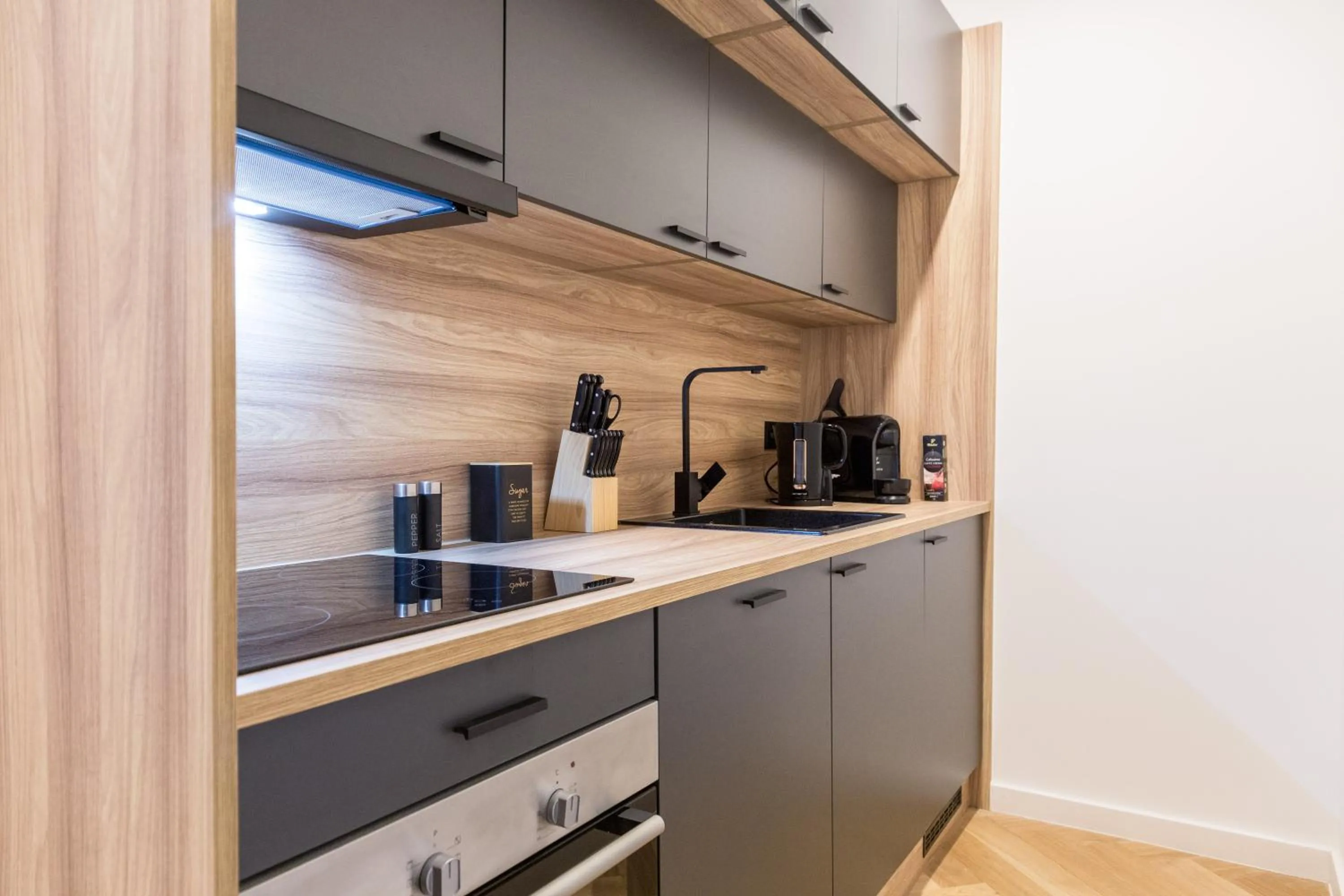 Coffee/tea facilities in living TIMELESS - Adler Apartments Sasbachwalden