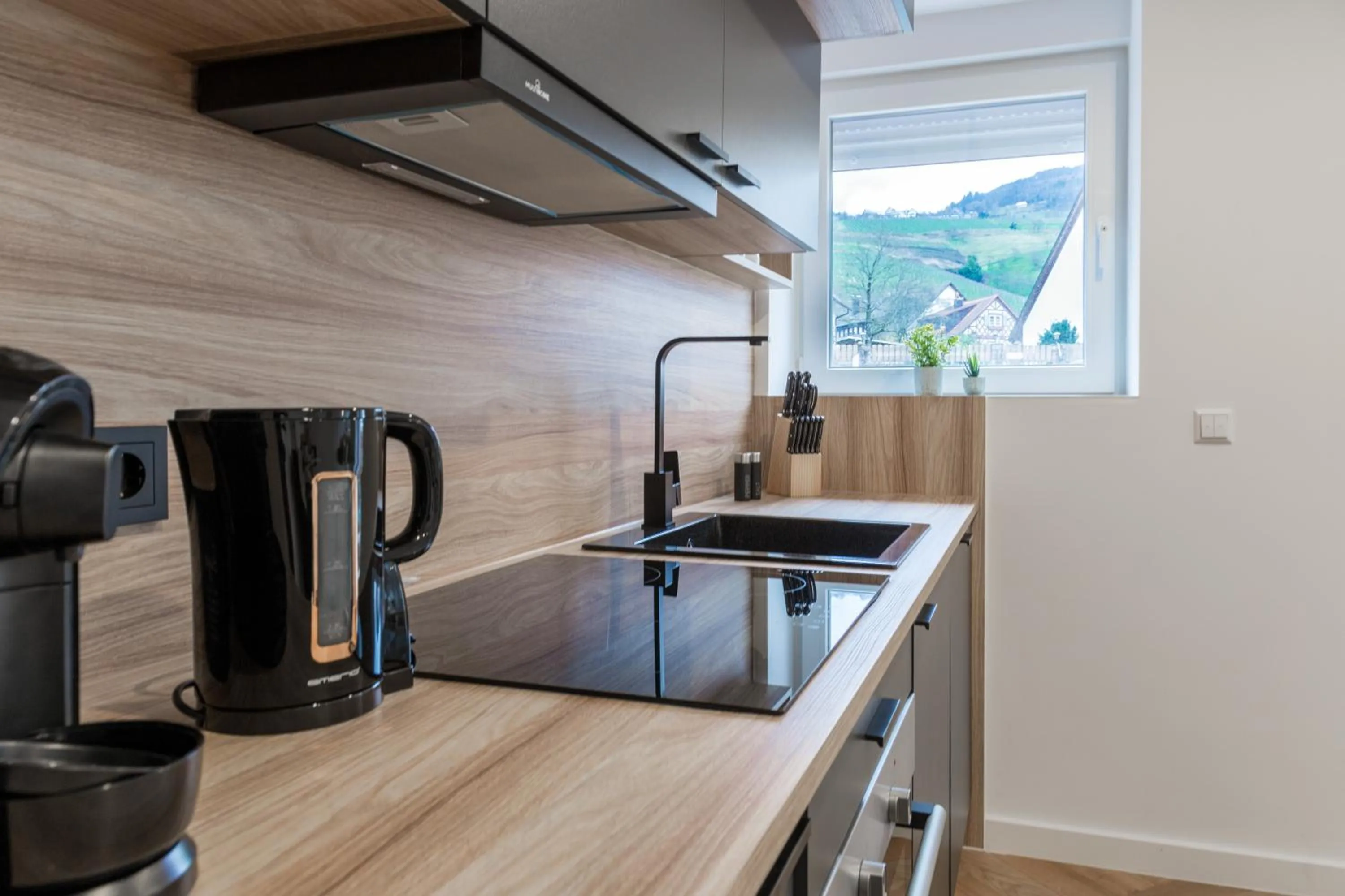 Coffee/tea facilities in living TIMELESS - Adler Apartments Sasbachwalden
