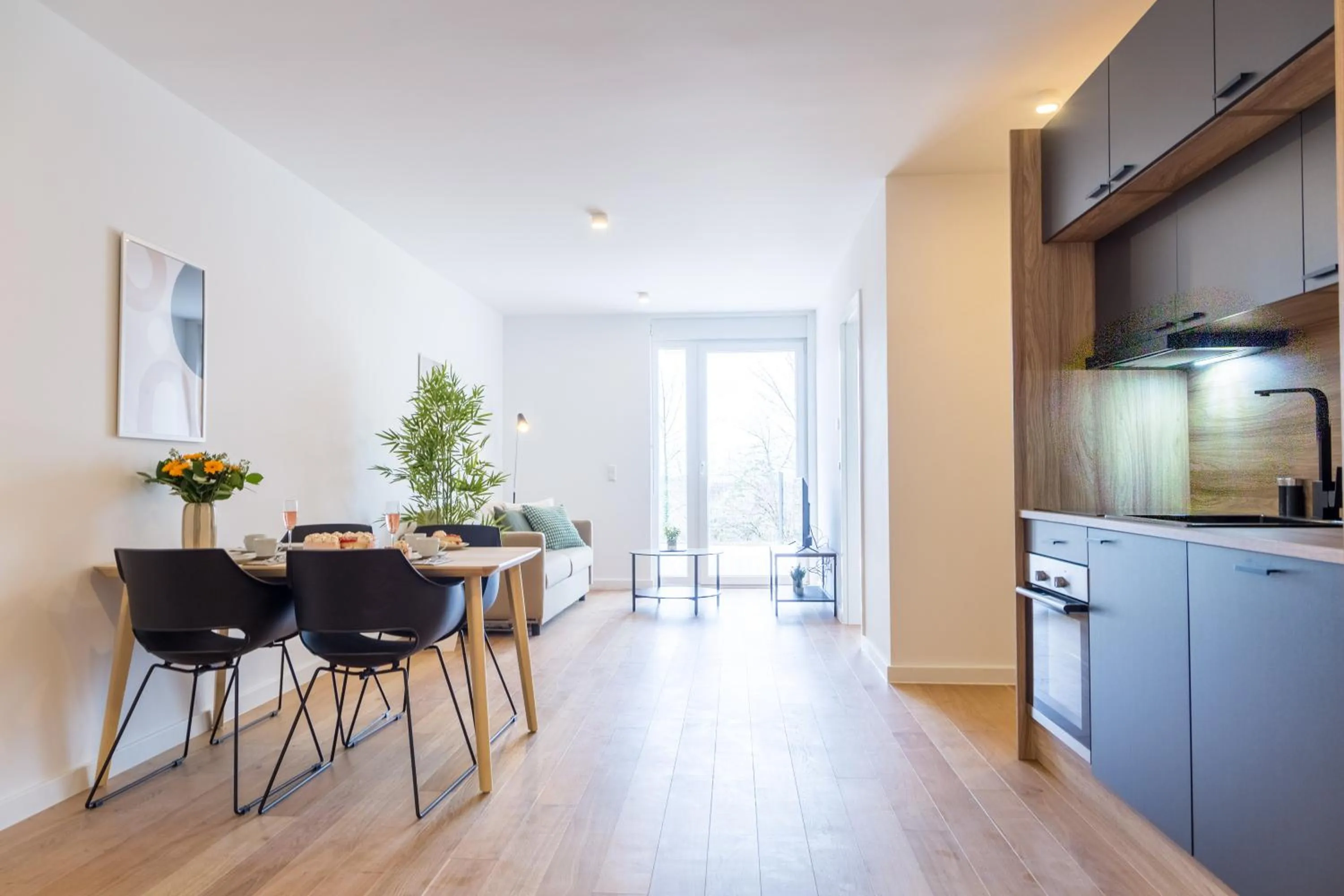 Kitchen or kitchenette in living TIMELESS - Adler Apartments Sasbachwalden
