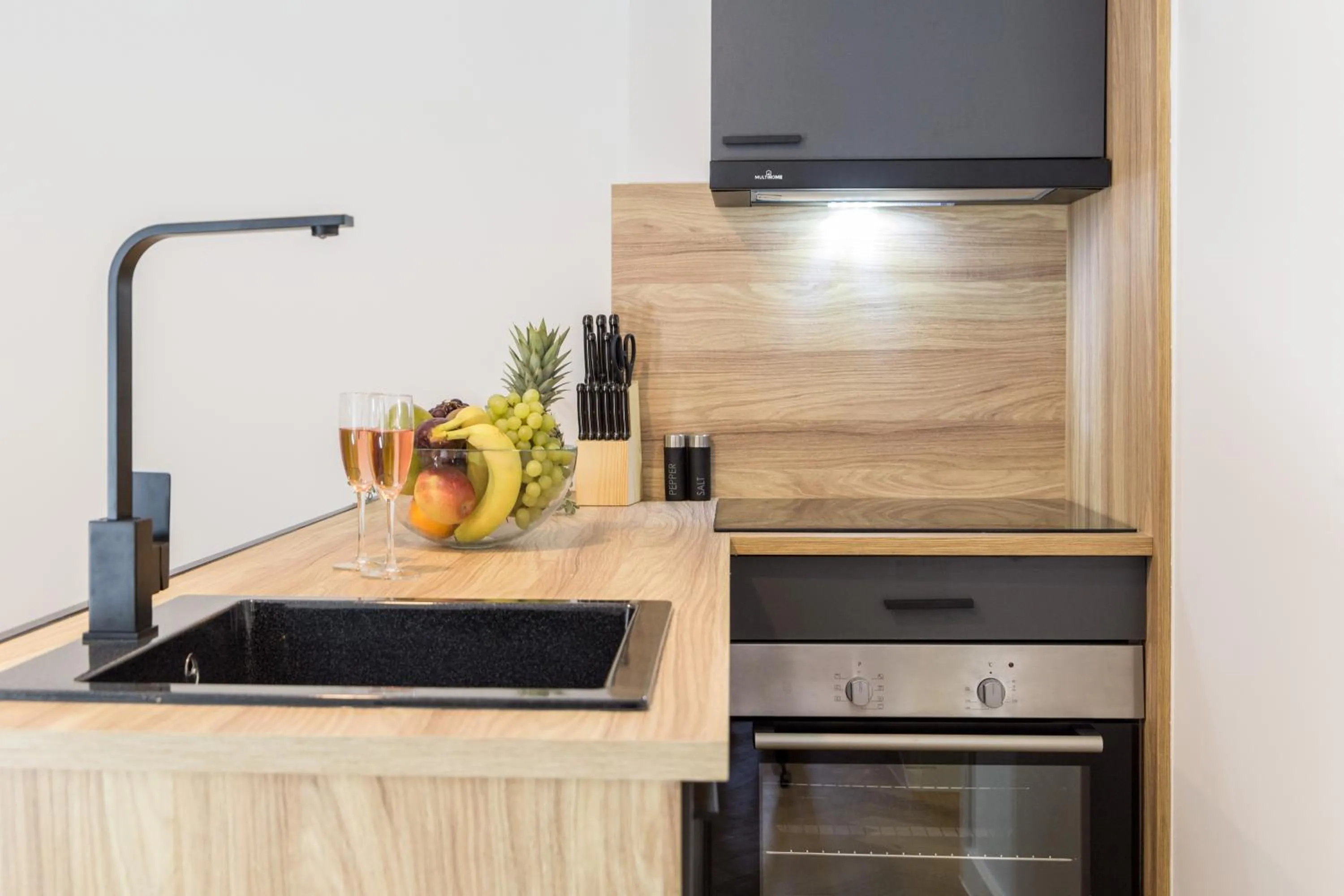 Kitchen or kitchenette in living TIMELESS - Adler Apartments Sasbachwalden