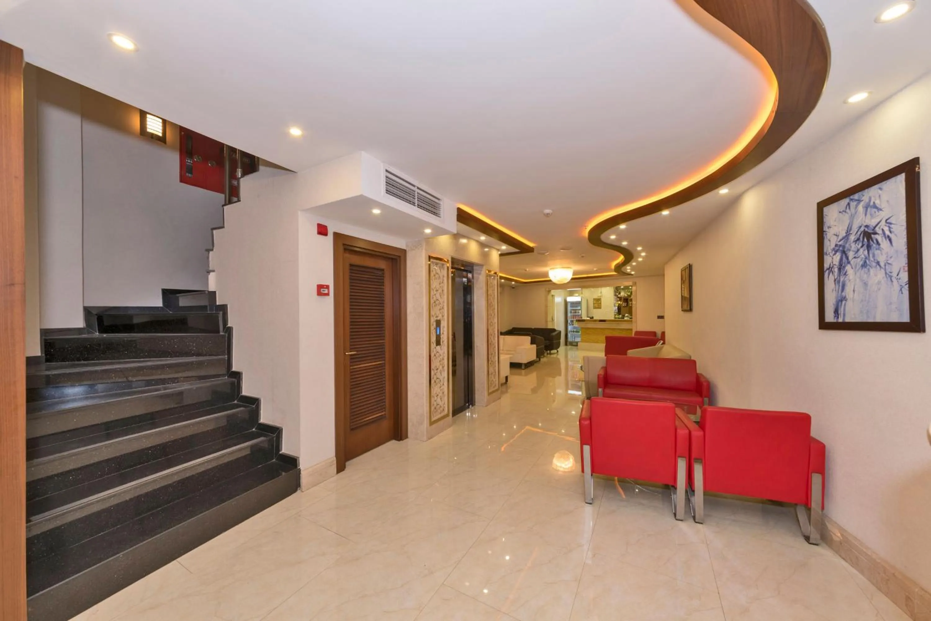 Lobby or reception in Marcello Hotel