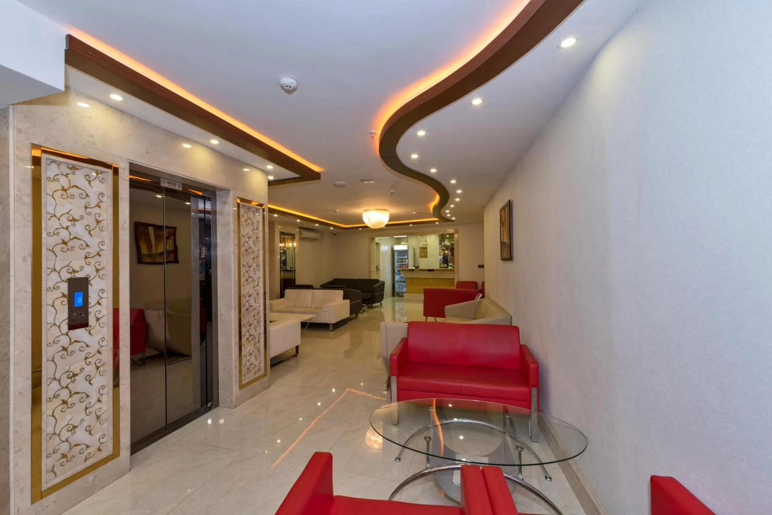 Lobby or reception in Marcello Hotel