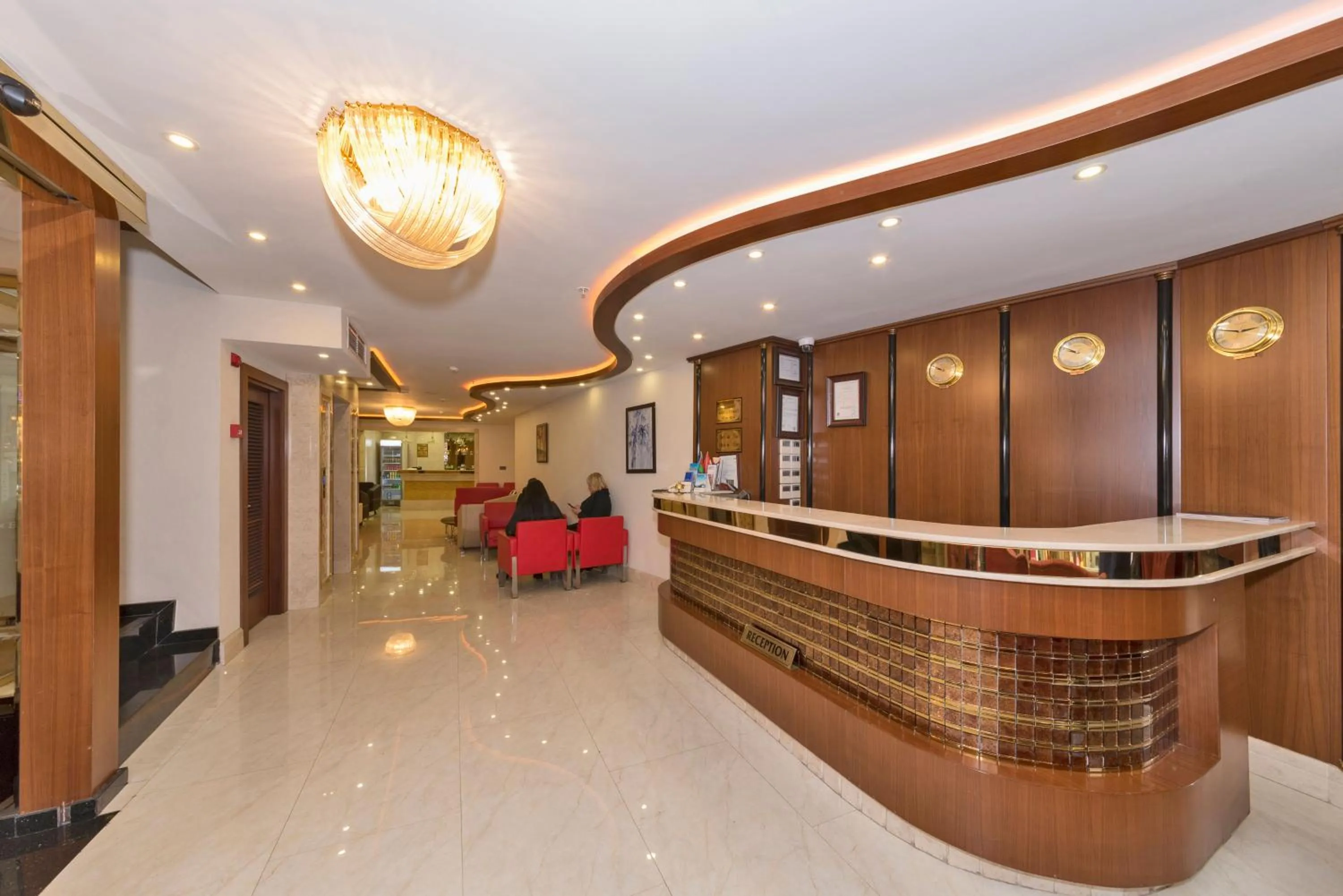 Lobby or reception in Marcello Hotel