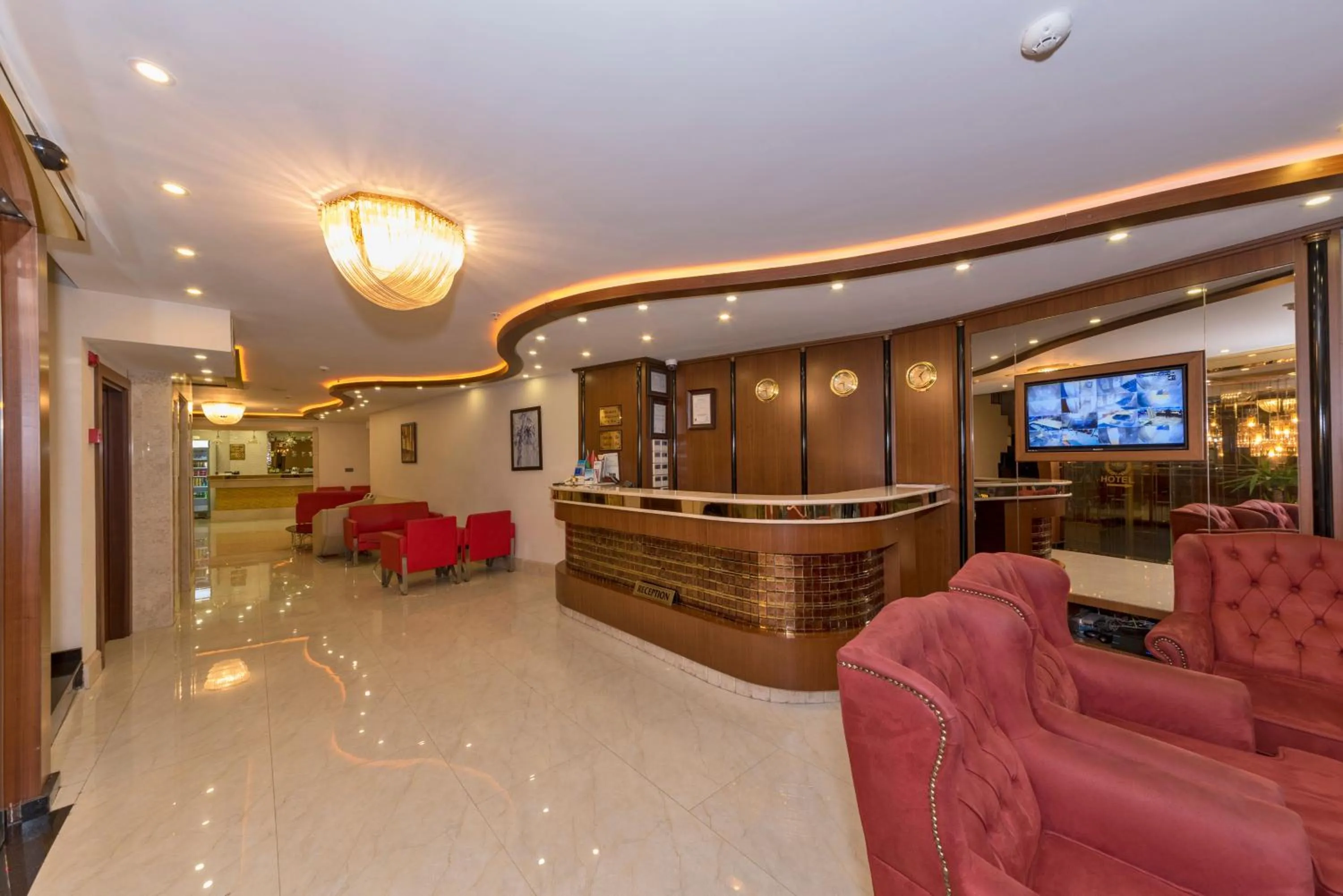 Lobby or reception in Marcello Hotel