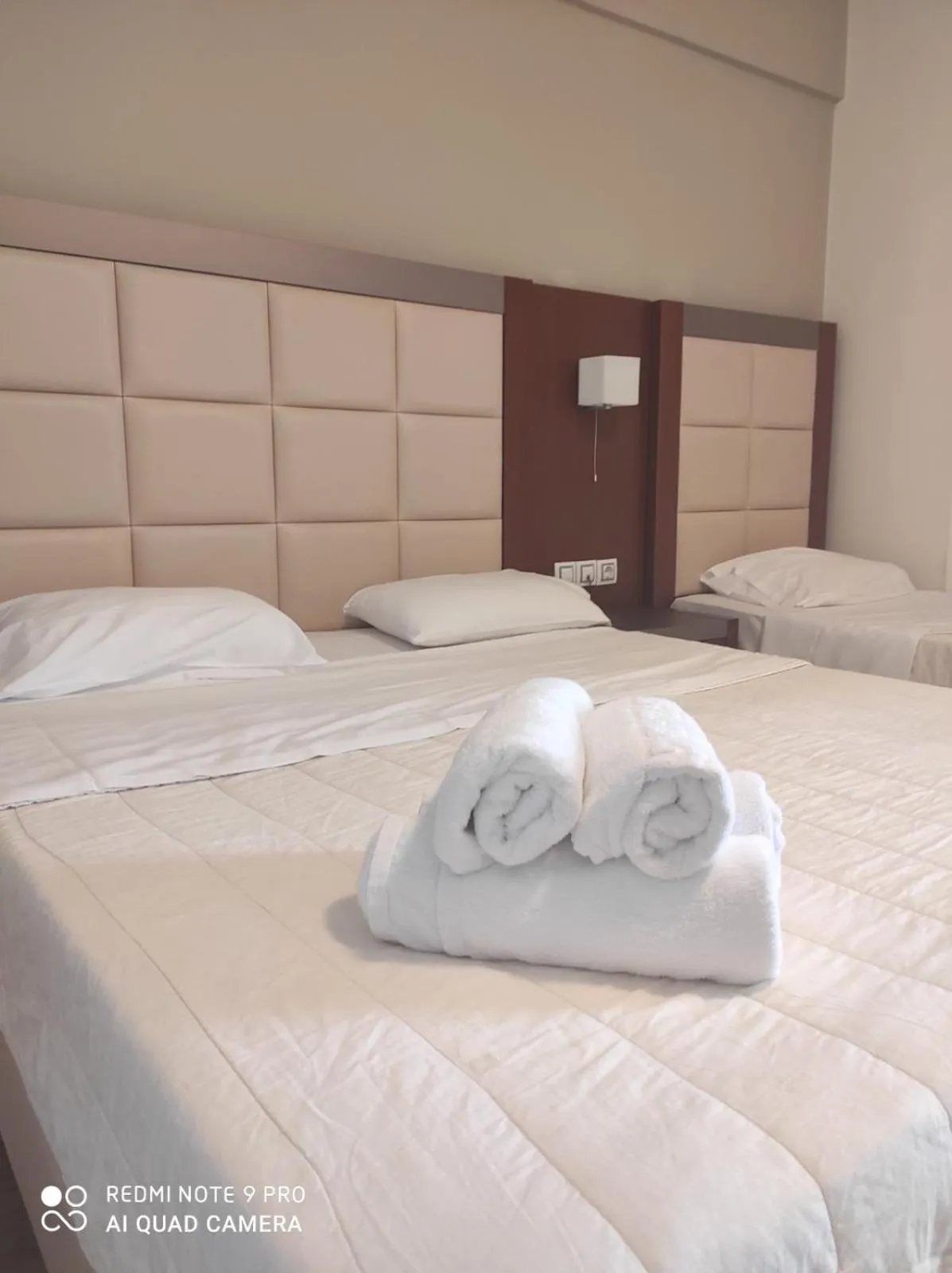 Bed in GOLDEN SUN Κokkoni Beach Hotel