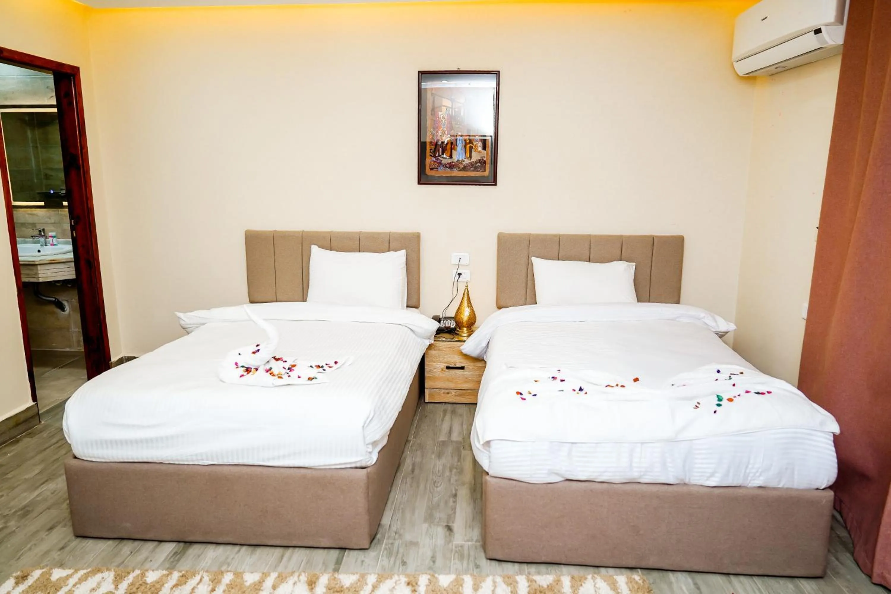 Bed in Pyramids Hotel