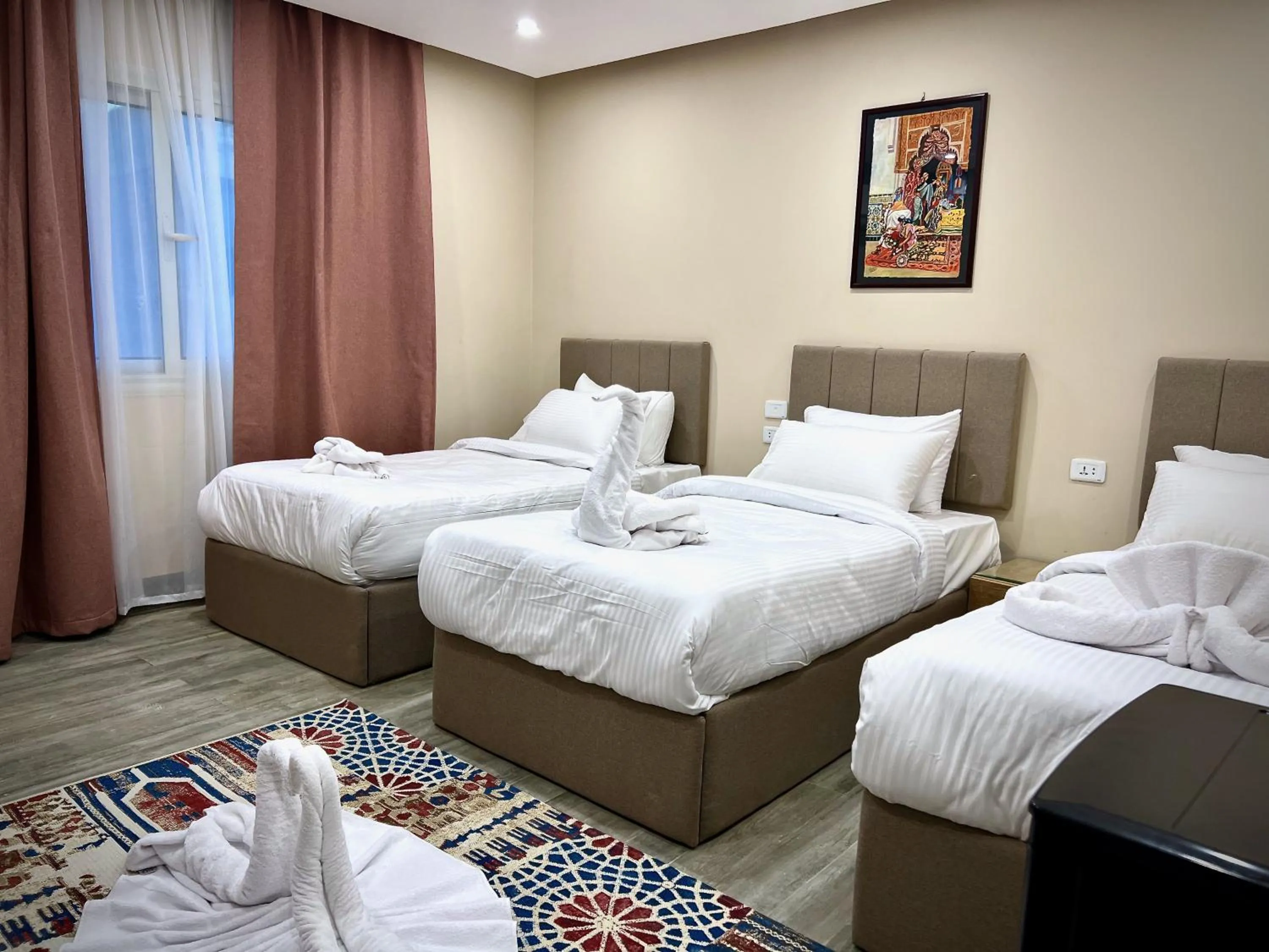 Bed in Pyramids Hotel